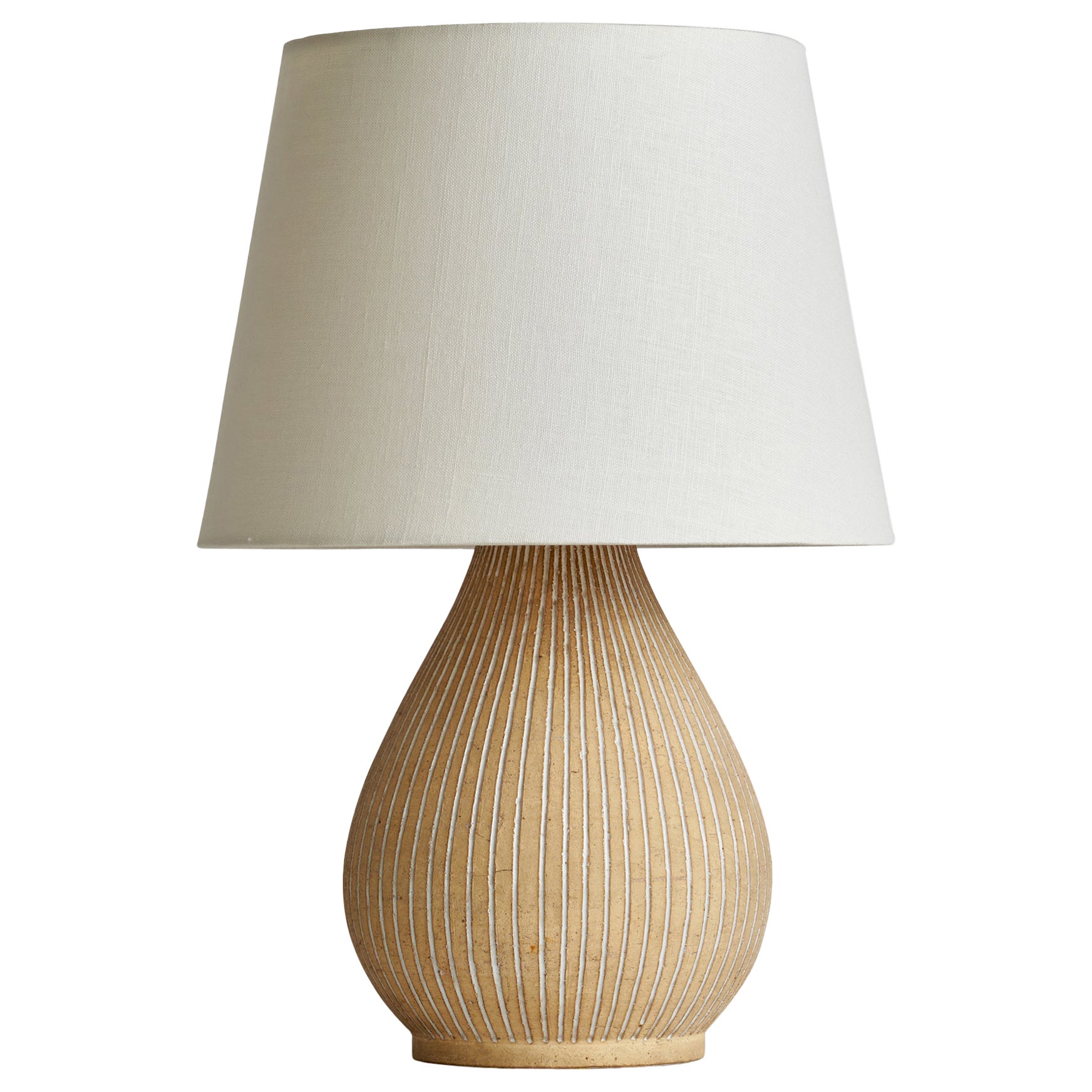 Edgar Böckman, Lampada da tavolo, terracotta, metallo, Svezia, anni '30
