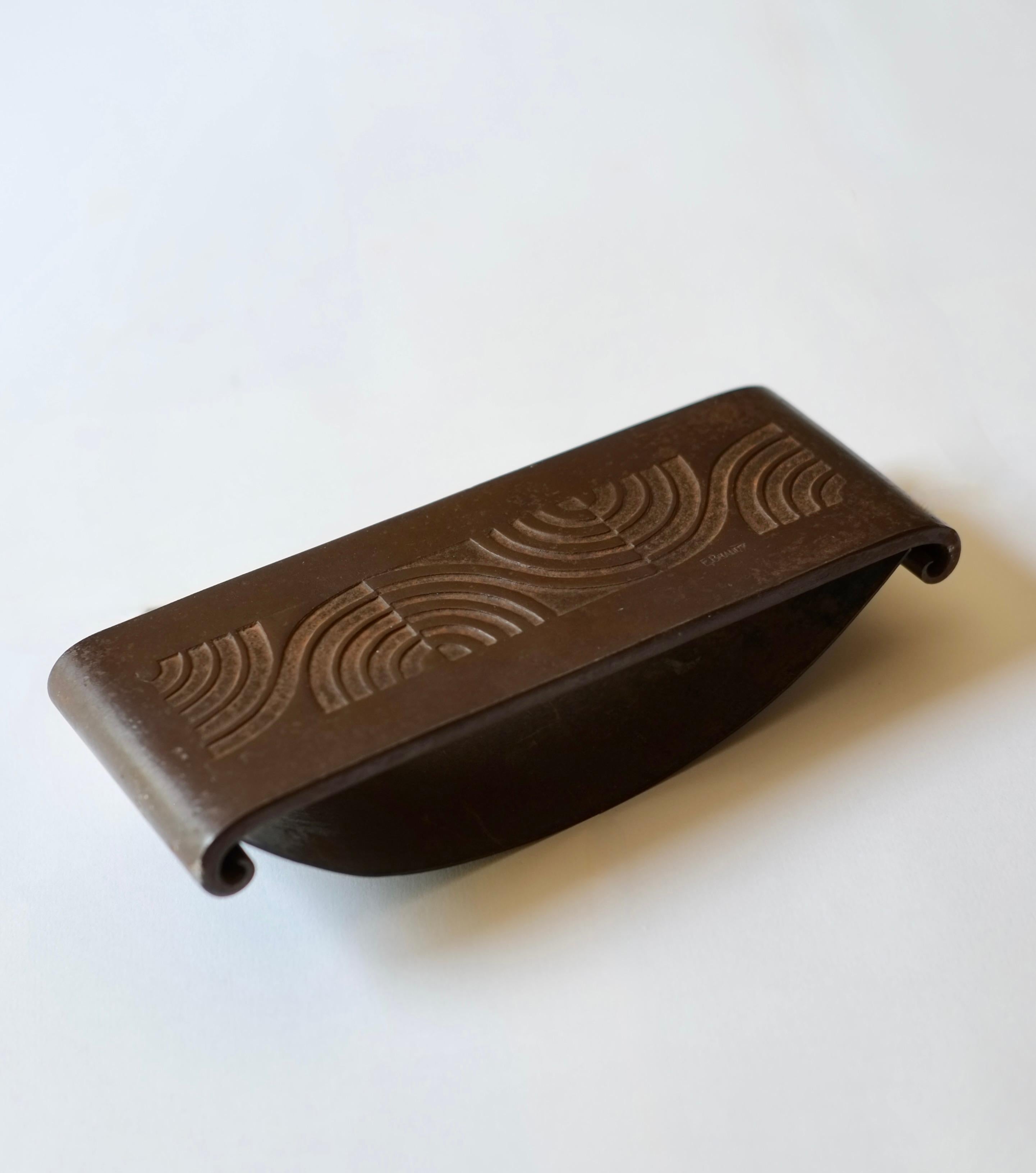 Edgar Brandt (1880-1960) Bronze Writing Case In Good Condition For Sale In London, GB