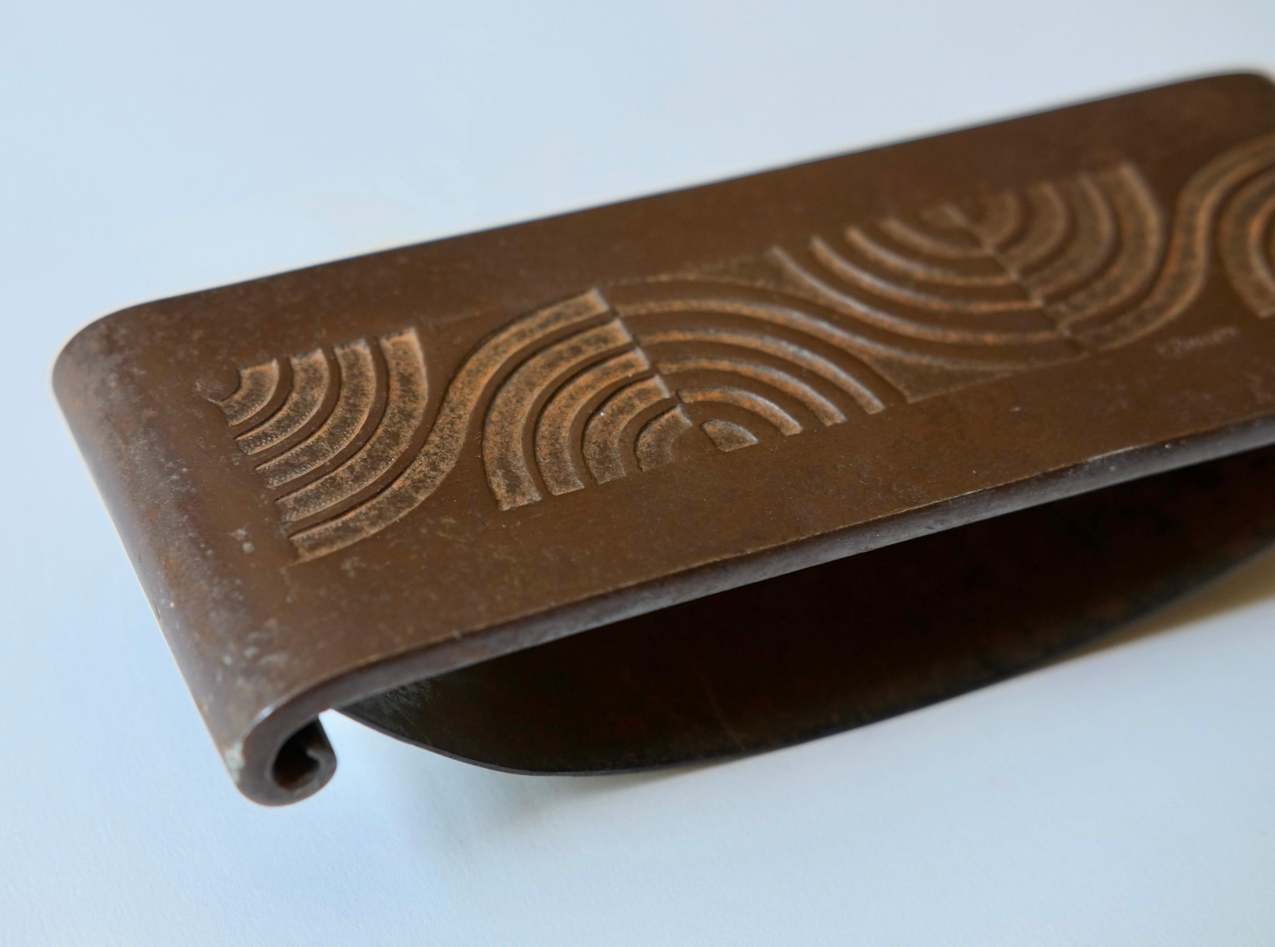 Mid-20th Century Edgar Brandt (1880-1960) Bronze Writing Case For Sale