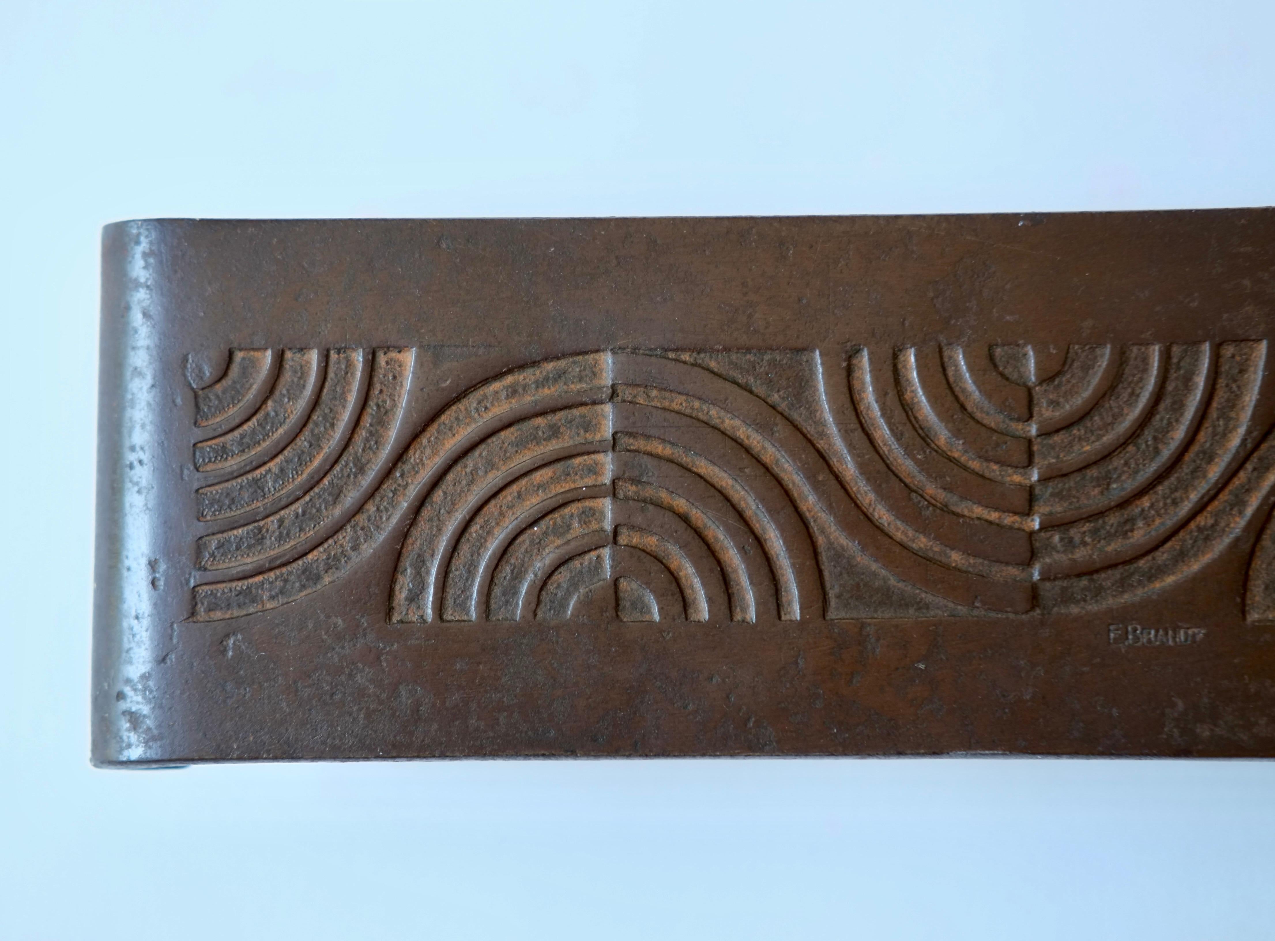 Edgar Brandt (1880-1960) Bronze Writing Case For Sale 3