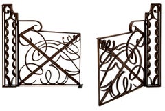 Edgar Brandt - Paire de Grilles d'Intérieur en Fer Forgé (circa 1925-1930)