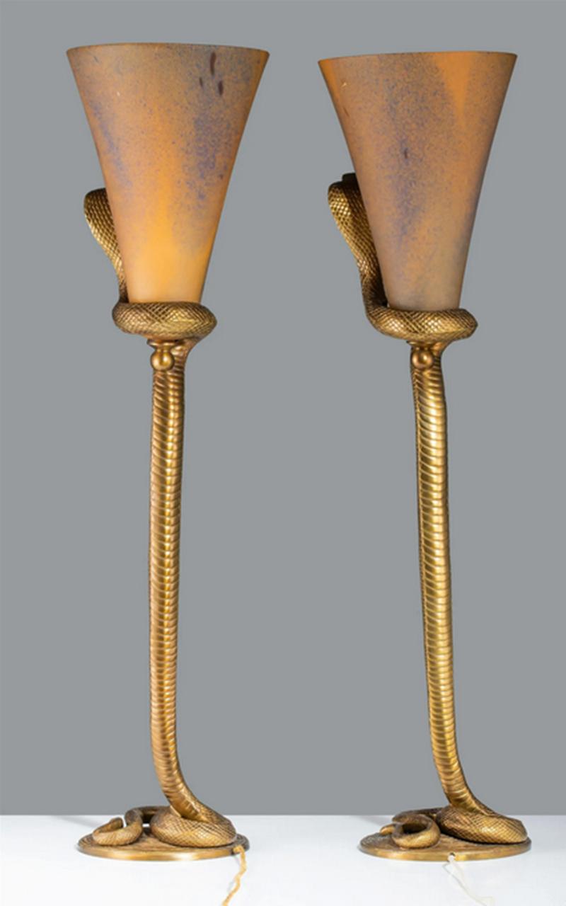 French Edgar Brandt 'After' Pair of Table 