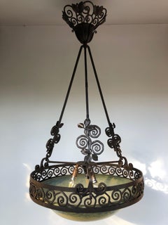 Lampadario Art Deco Edgar Brandt e Daum Nancy