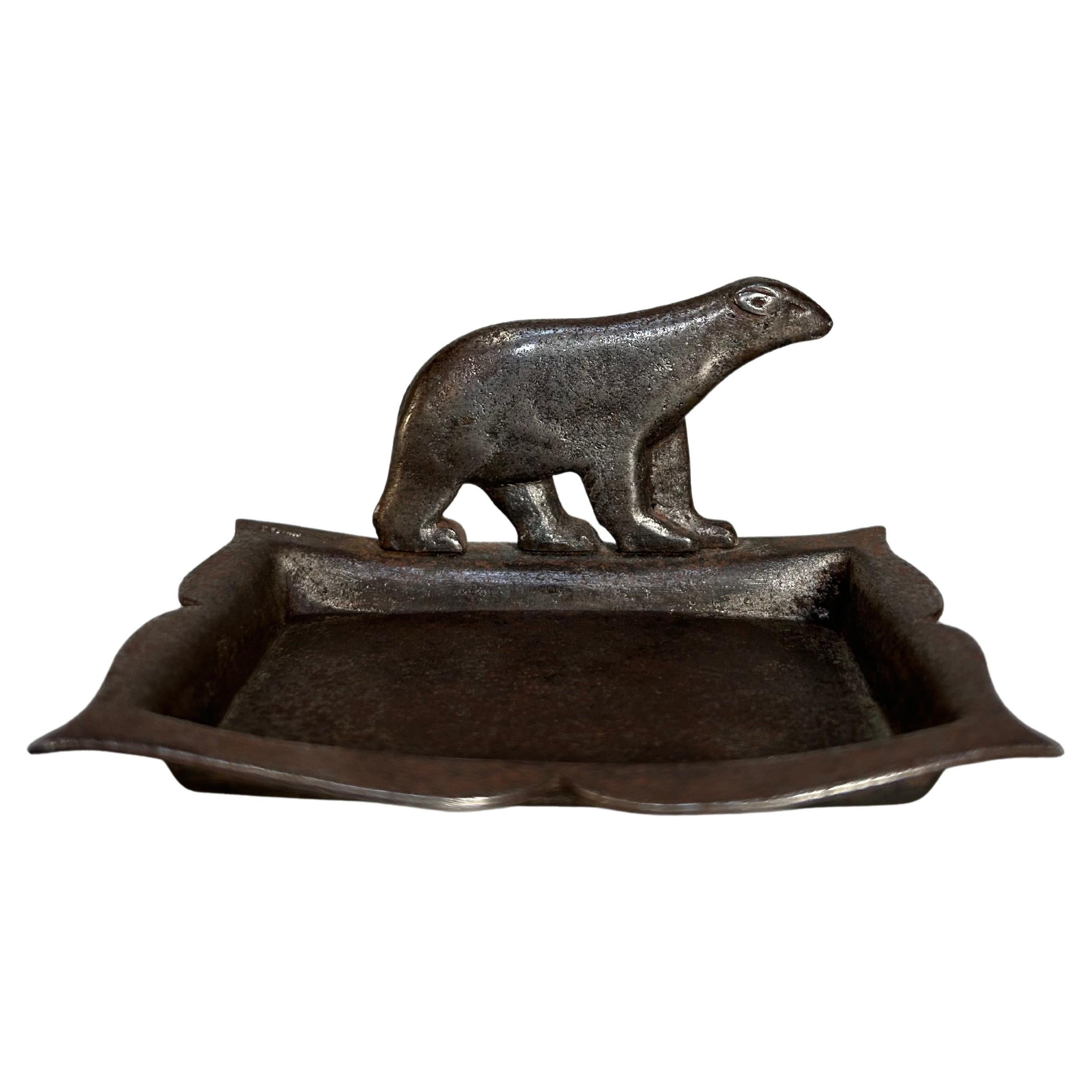 Edgar Brandt Art Deco Ashtray For Sale