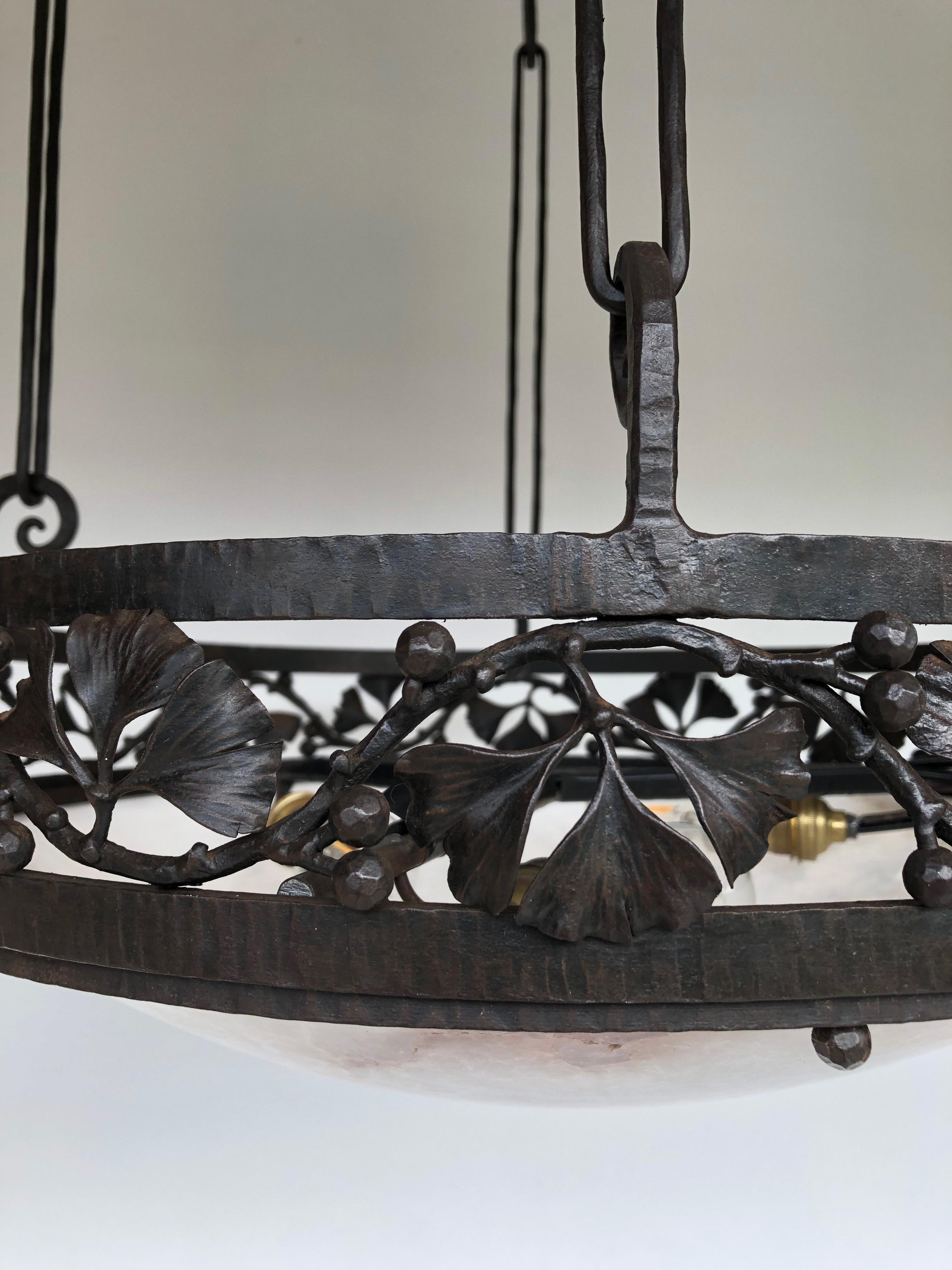 Edgar Brandt Art Deco Chandelier For Sale at 1stDibs island lights decofire