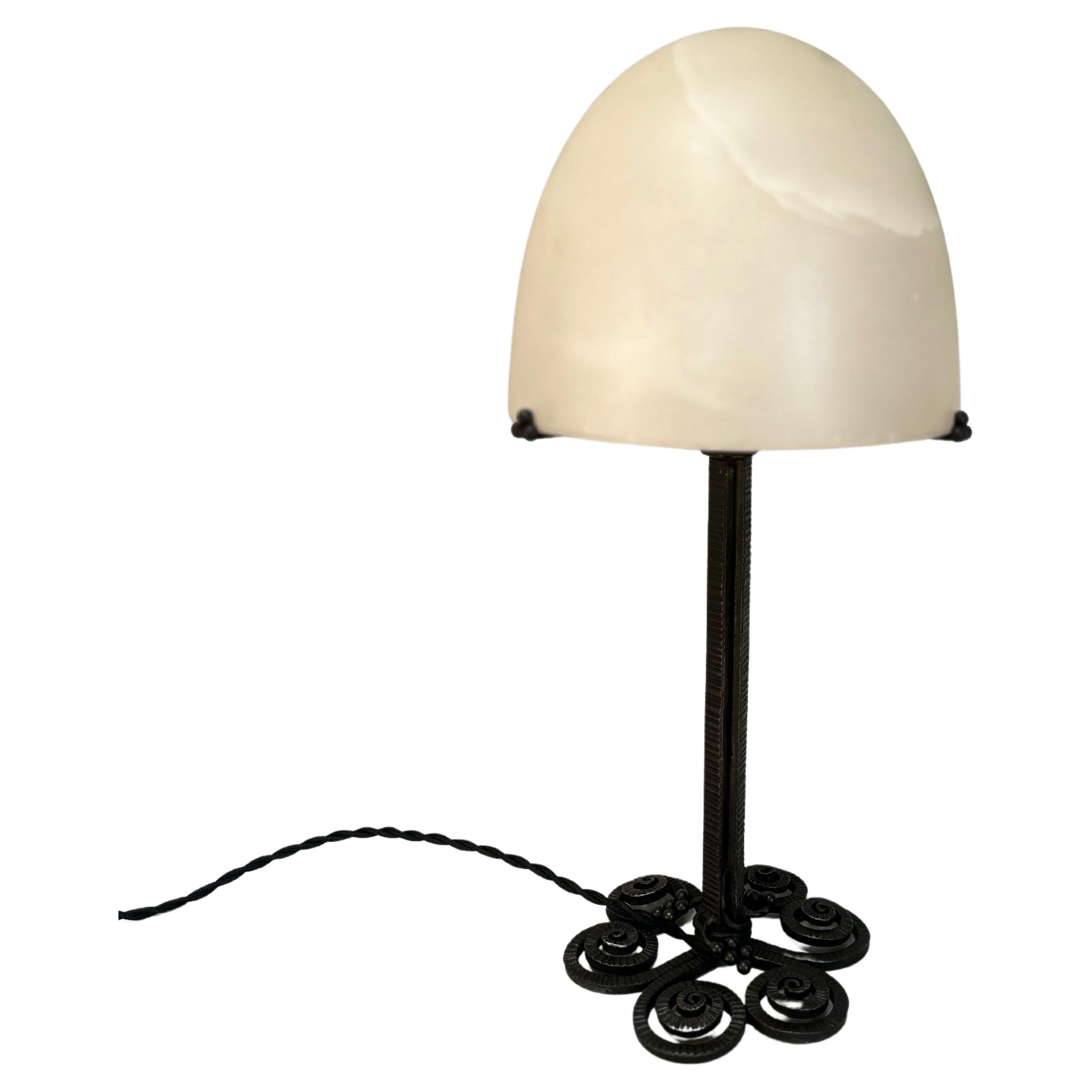 Edgar Brandt Art Deco Lamp For Sale