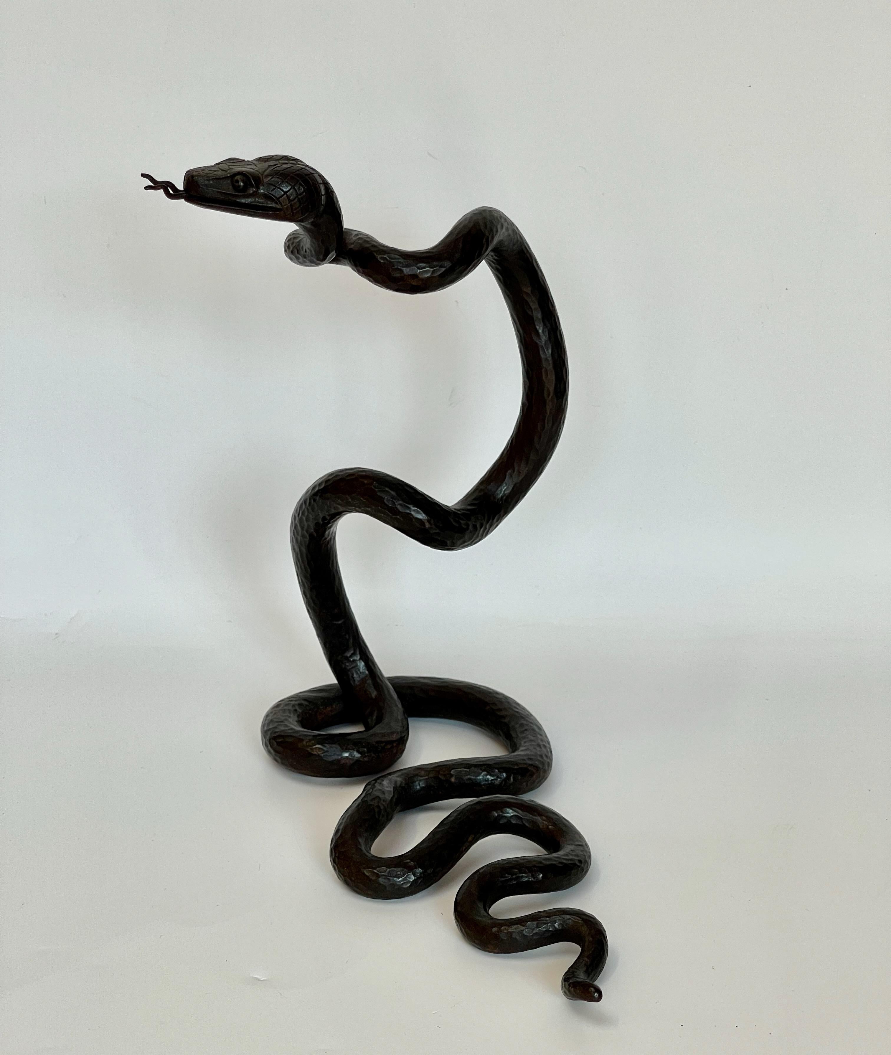 Edgar Brandt Element Decorative Wrought Iron Snake Art Deco 1