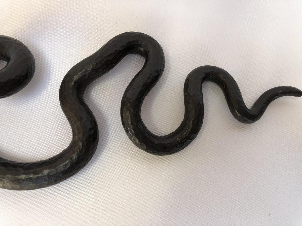 Élément décoratif serpent en fer forgé Art Déco Edgar Brandt en vente 1