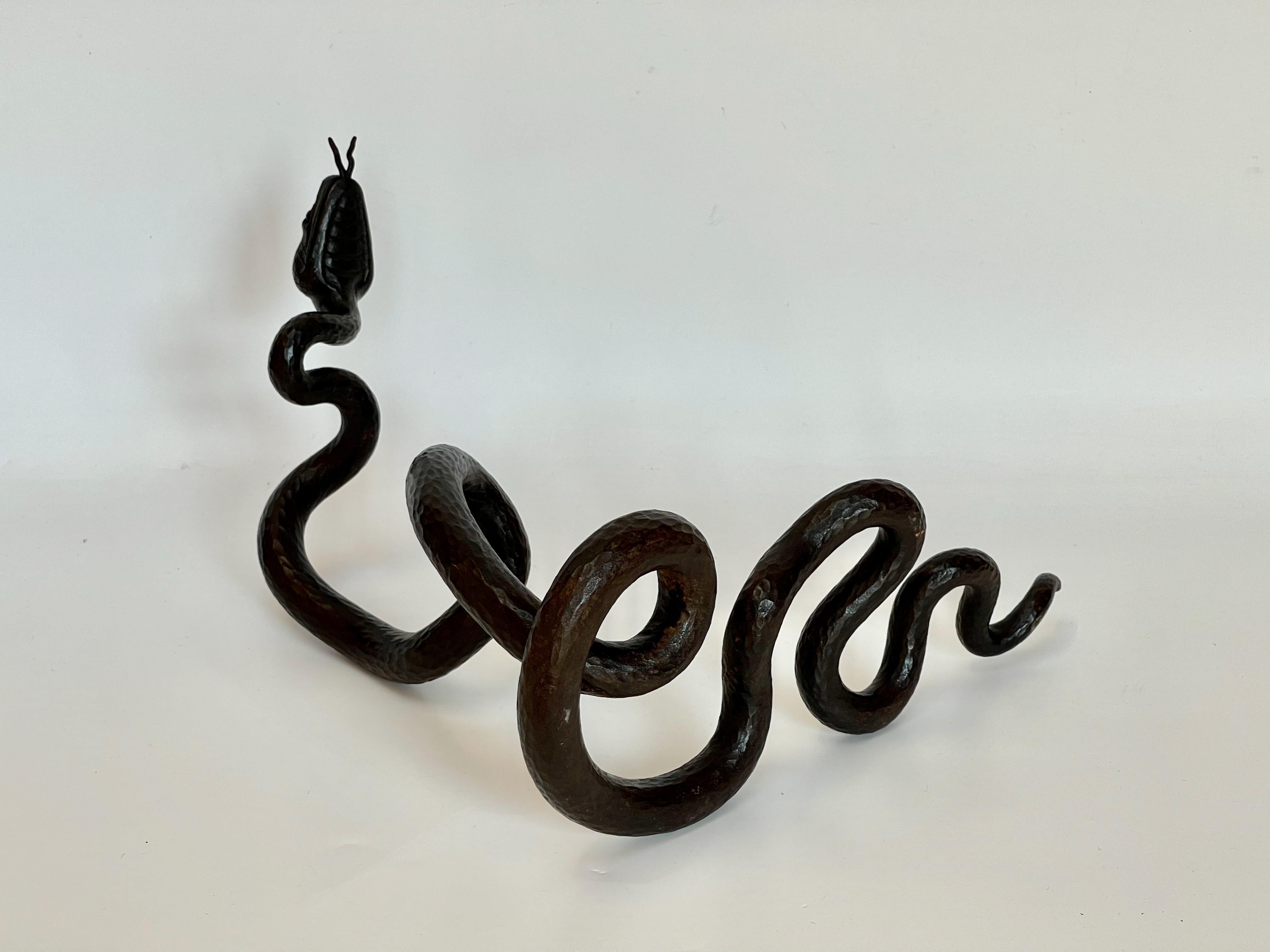 Edgar Brandt Element Decorative Wrought Iron Snake Art Deco 2