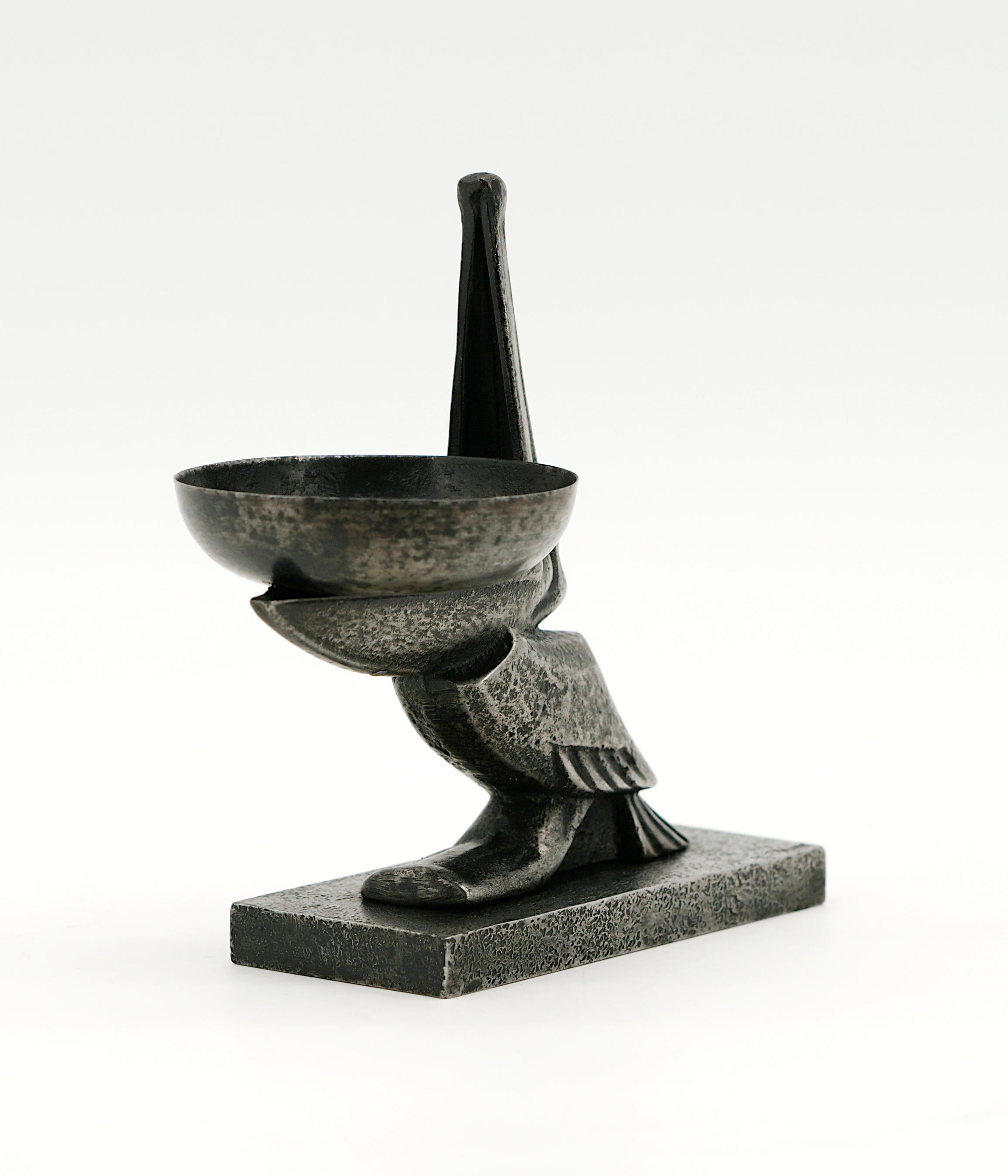 Art Déco Pellicano in ferro battuto Edgar Brandt, 1920 in vendita