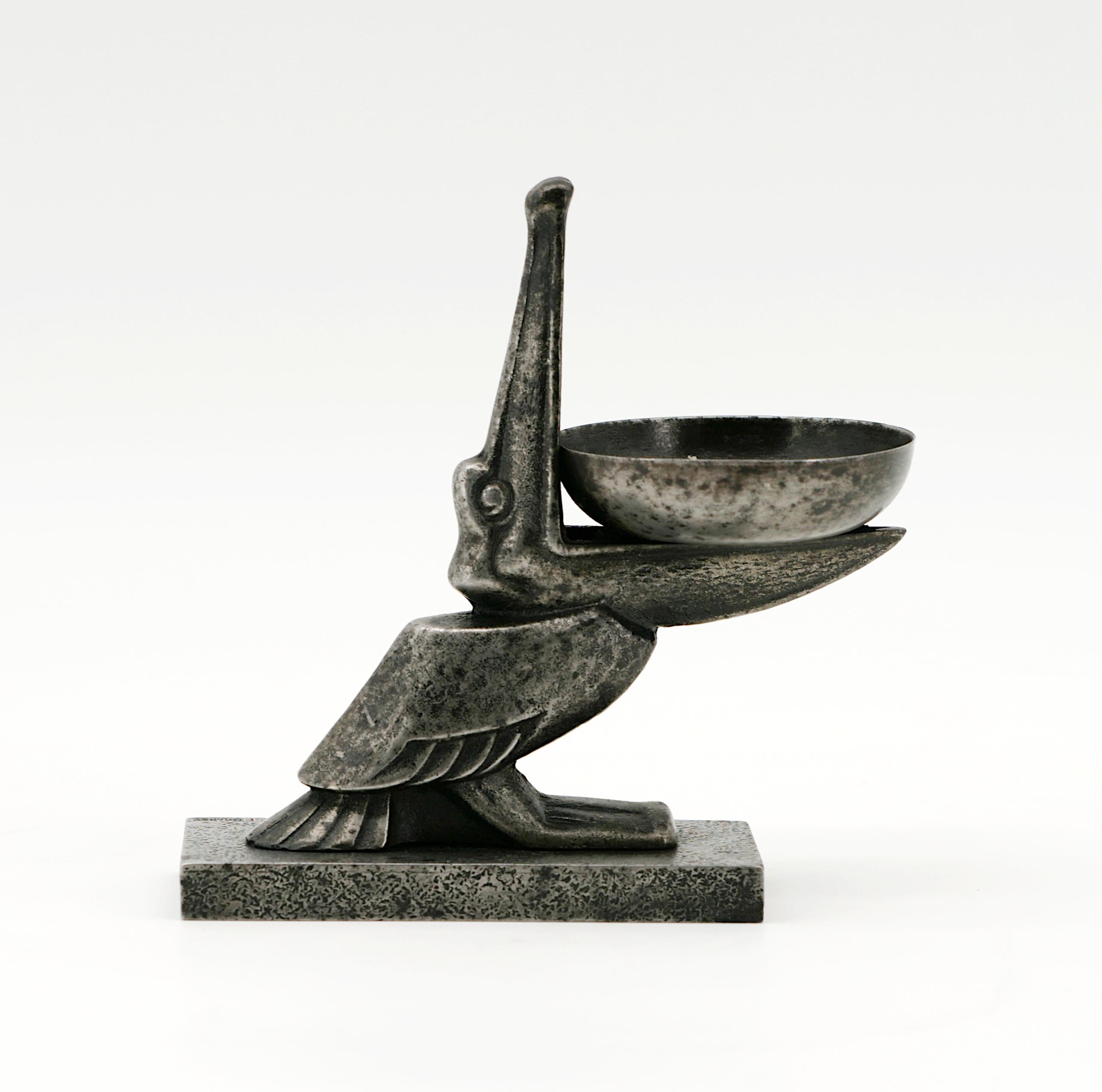 Pellicano in ferro battuto Edgar Brandt, 1920 In condizioni ottime in vendita a Saint-Amans-des-Cots, FR