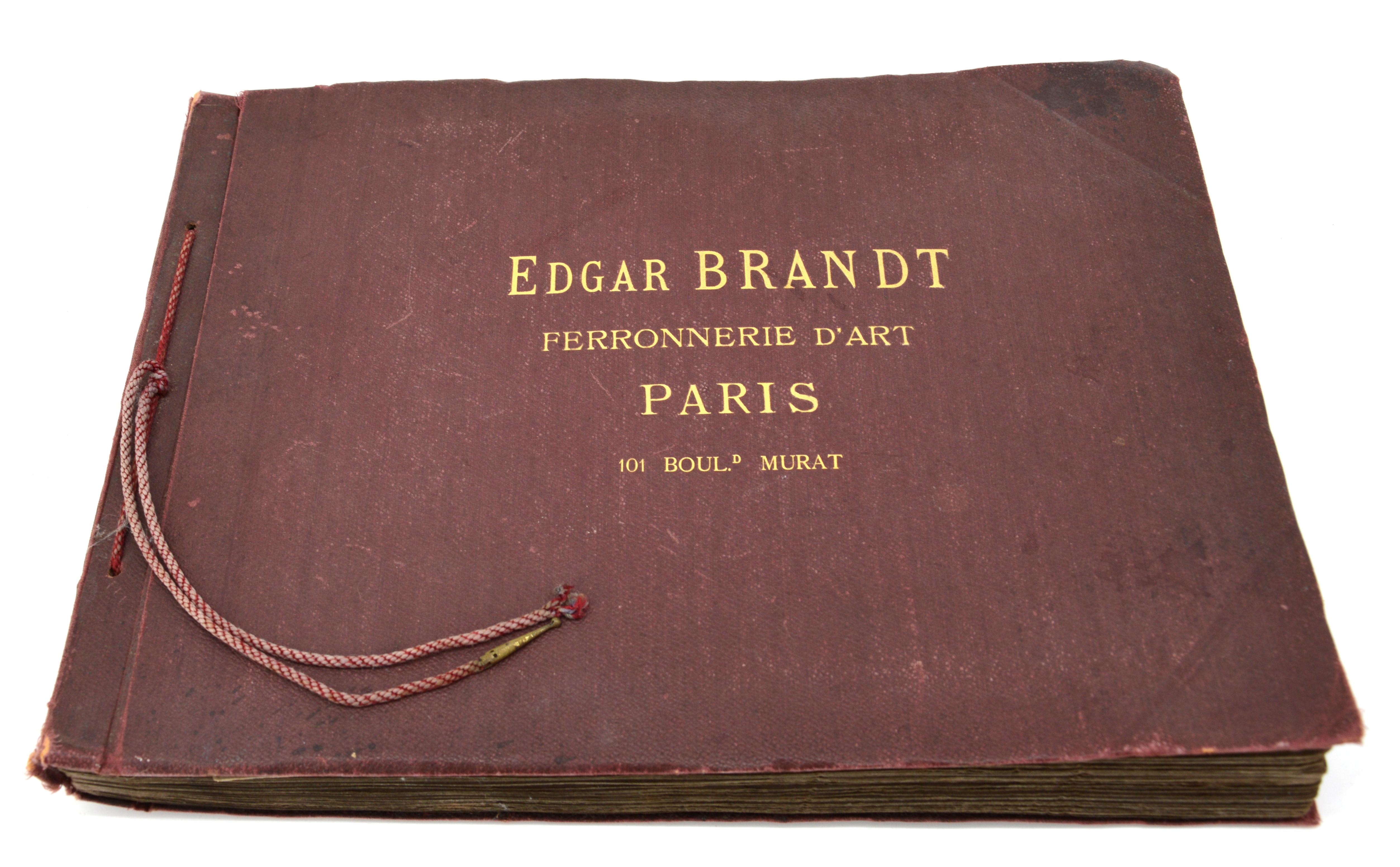 Edgar BRANDT Lámpara de mesa francesa Art Decó de hierro forjado, 1920 en venta 4