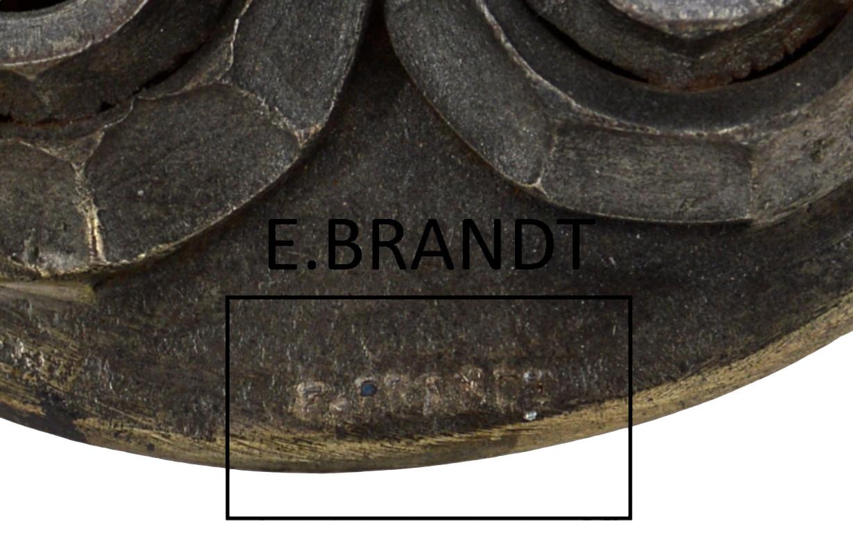 Edgar BRANDT Lámpara de mesa francesa Art Decó de hierro forjado, 1920 en venta 3