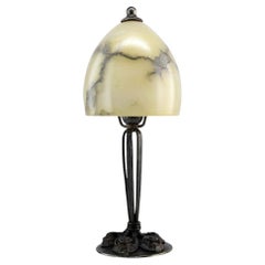 Used Edgar BRANDT French Art Deco Wrought-iron Table Lamp, 1920s
