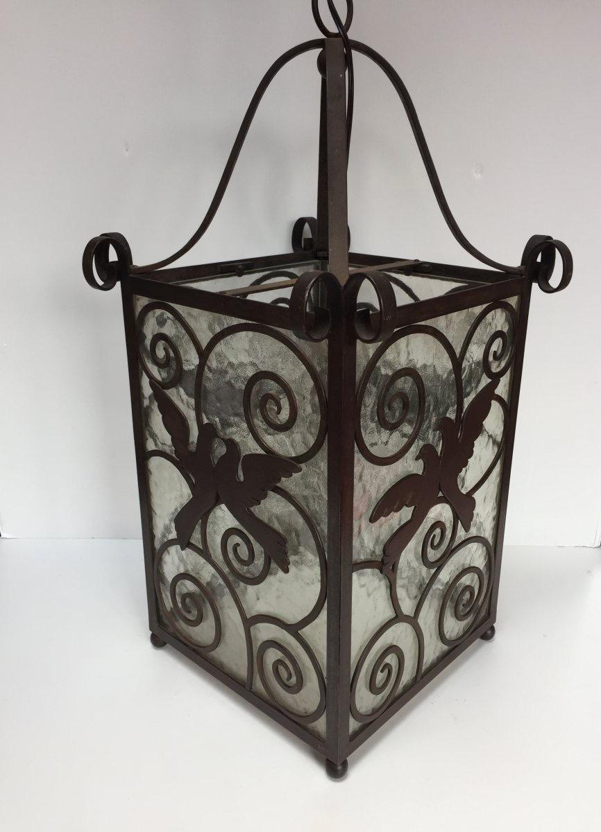 Edgar Brandt Rare Art Deco Lantern For Sale 5