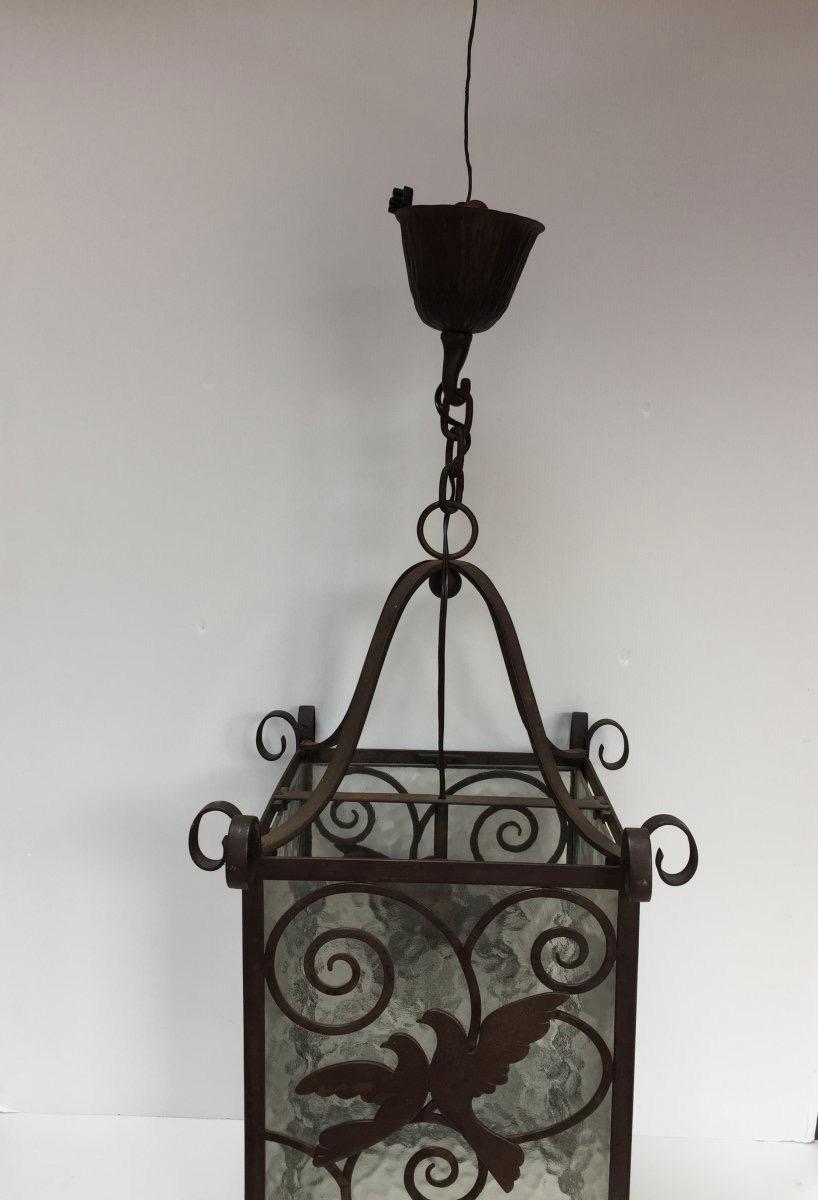Edgar Brandt Rare Art Deco Lantern For Sale 1
