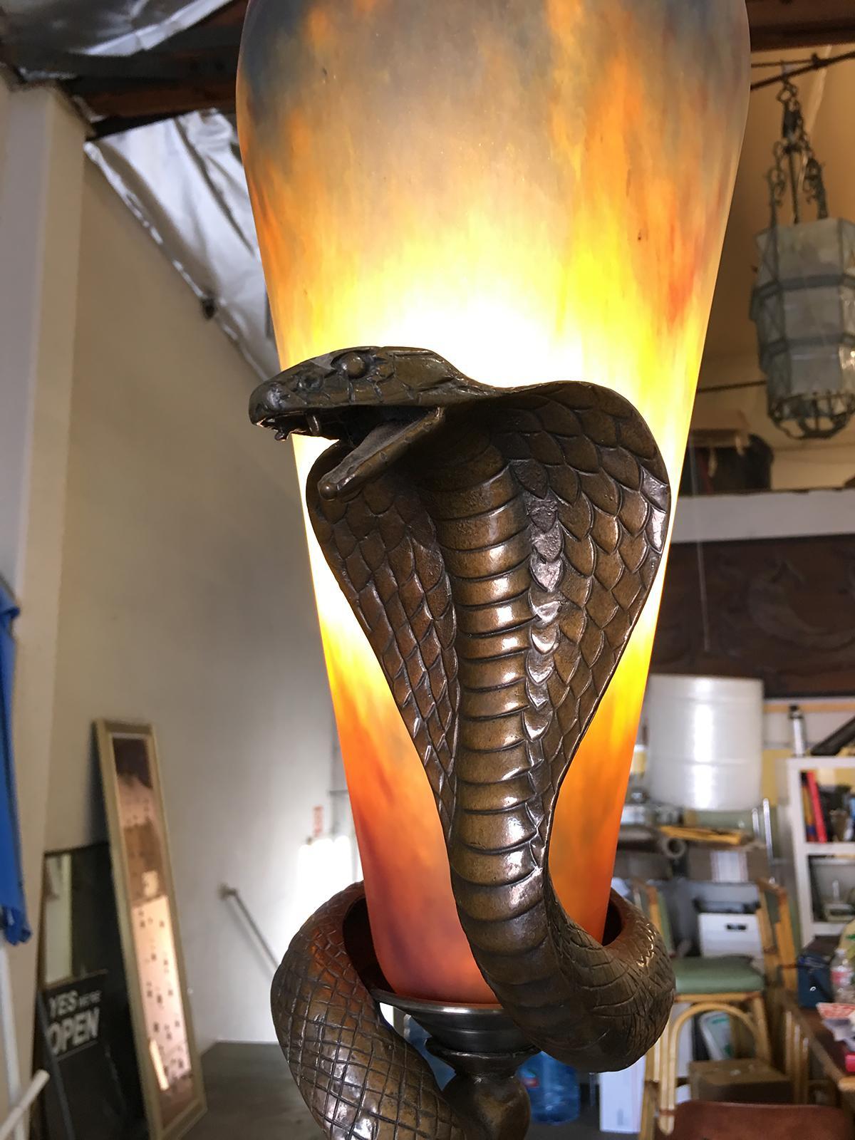 edgar brandt snake lamp