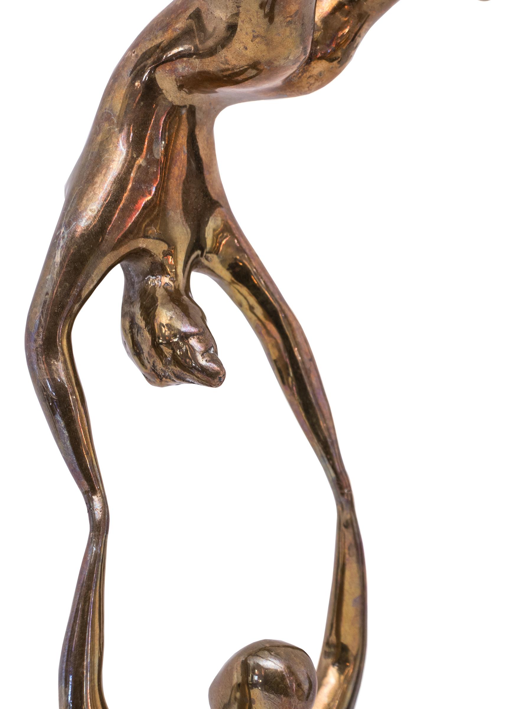 Edgar Britton Bronze Sculpture, Untitled 'Two Nude Figures' In Good Condition In Denver, CO