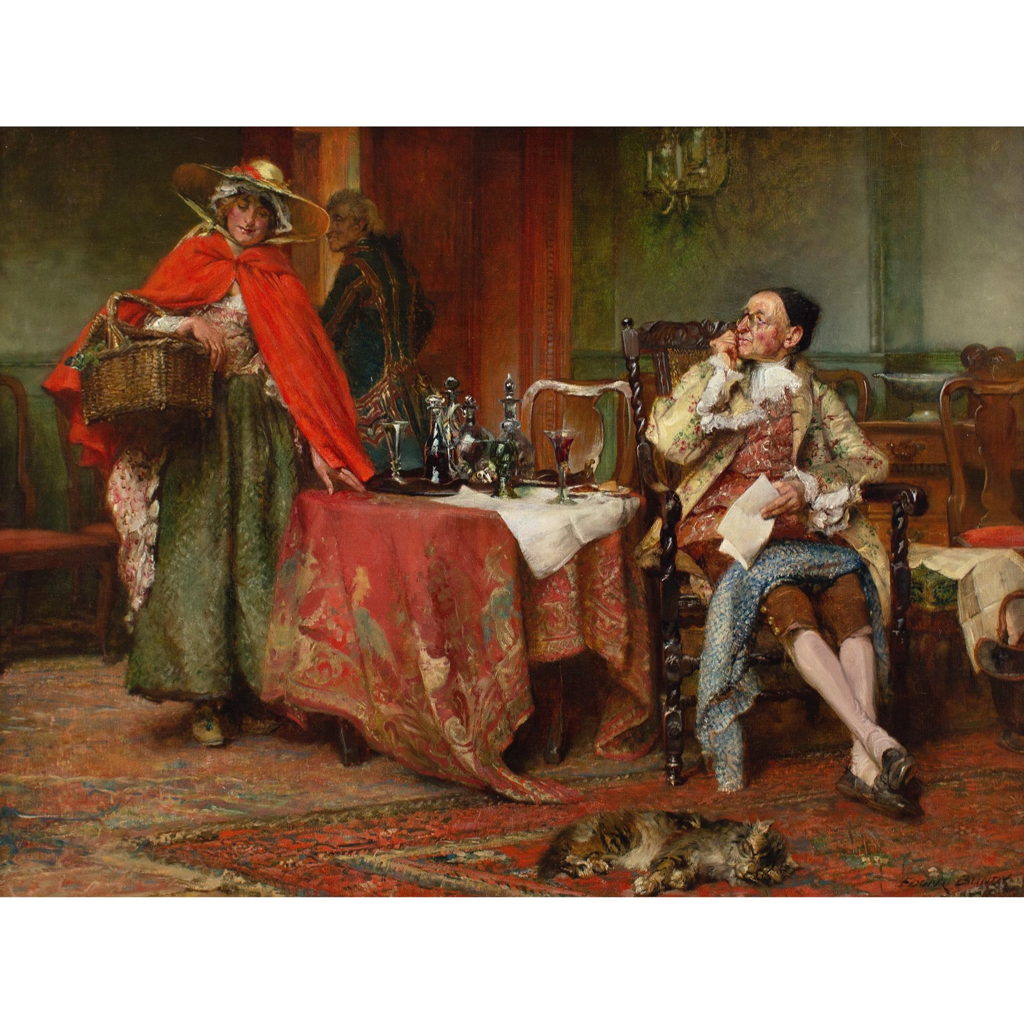 Edgar Bundy ARA RI RBA, Un cugino di campagna - Painting di  Edgar Bundy 