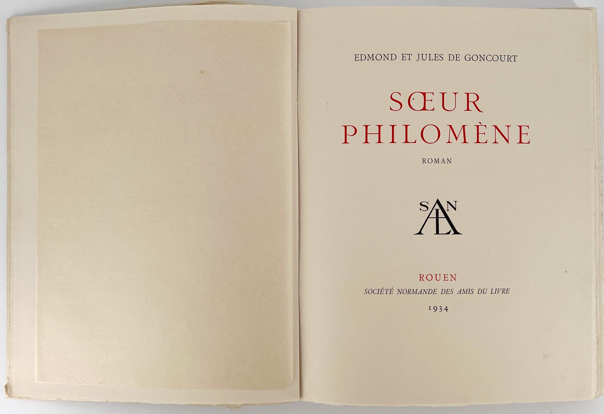 French Edgar Chahine / Gongourt Bros. – Soeur Philomène For Sale