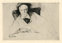 "Alfred Stevens" original etching and drypoint on japon paper