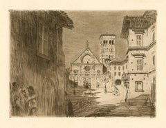 "Church Of San Ruffino, Assisi" original etching