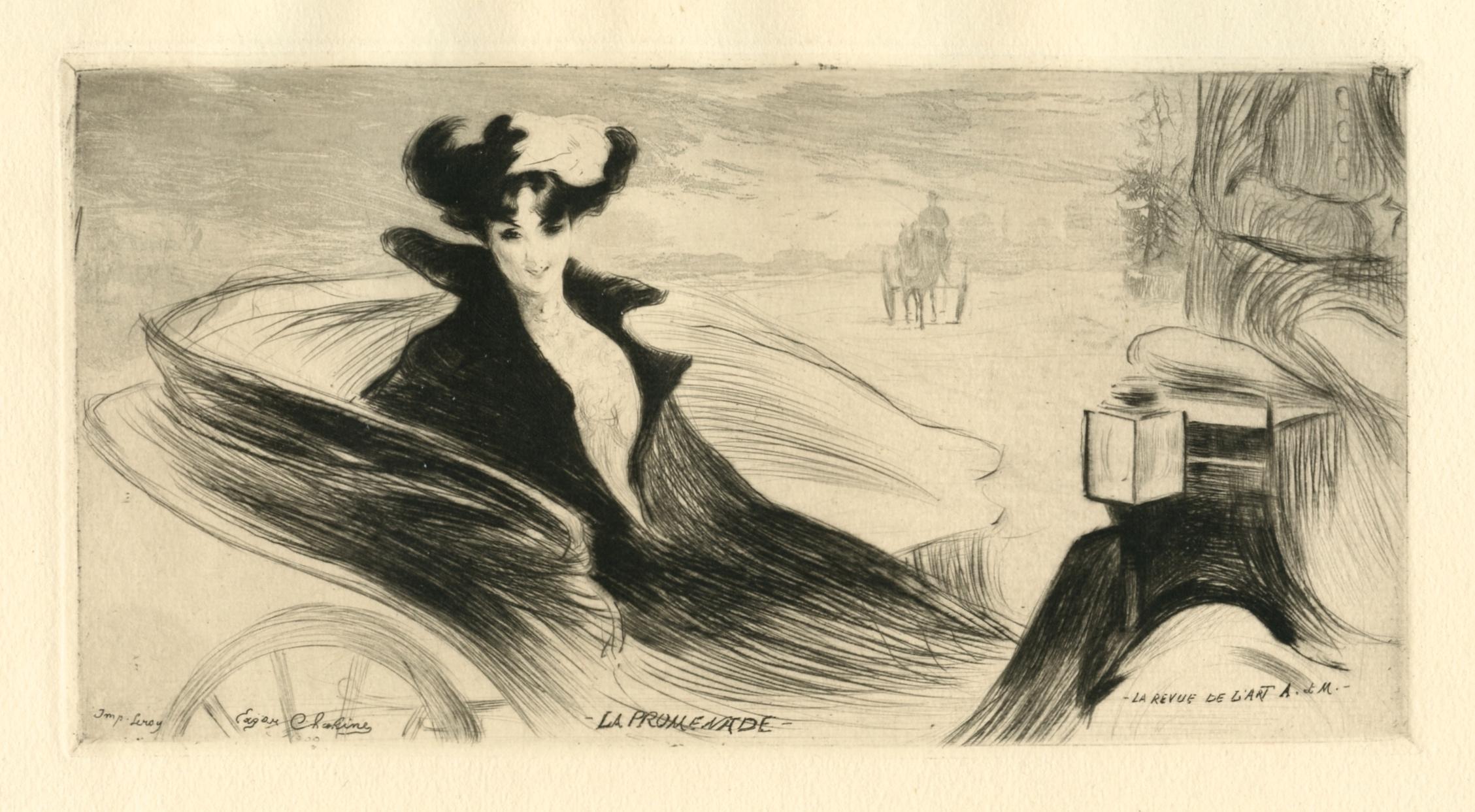 "La Promenade" original etching