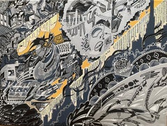 "Ciudad Futurista". Street Art, contemporain, ésotérique, mystique, gestuel