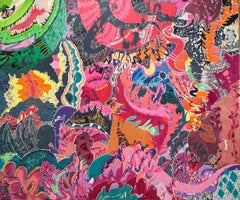 "Vidas Entrelazadas". Street Art, contemporary, esoteric, mystical, Gestural