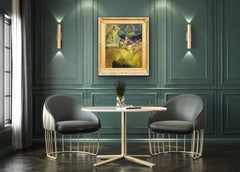 19th century style French impressionist painting Yellow Dancers - Ballet Degas