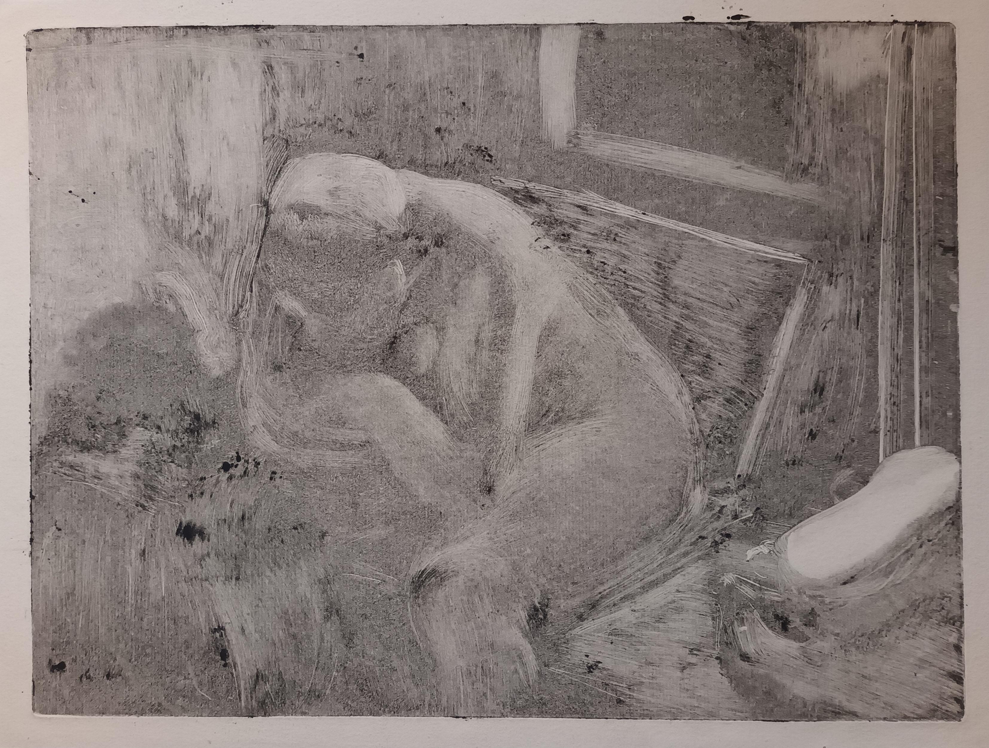 Edgar Degas Nude Print - [Après la toilette- Femme nue assise].