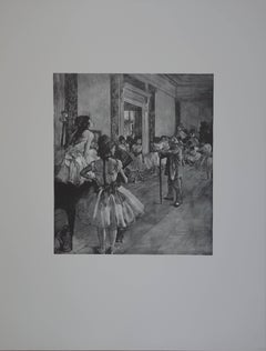 Dance class - Woodcut - Vintage Louvre Museum edition after Edgar DEGAS