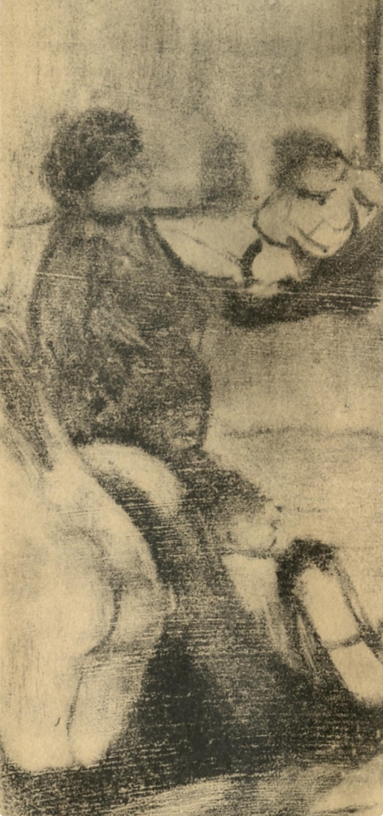 Dega, Au Salon, Monotipi di E. Dega (dopo) - Print di Edgar Degas