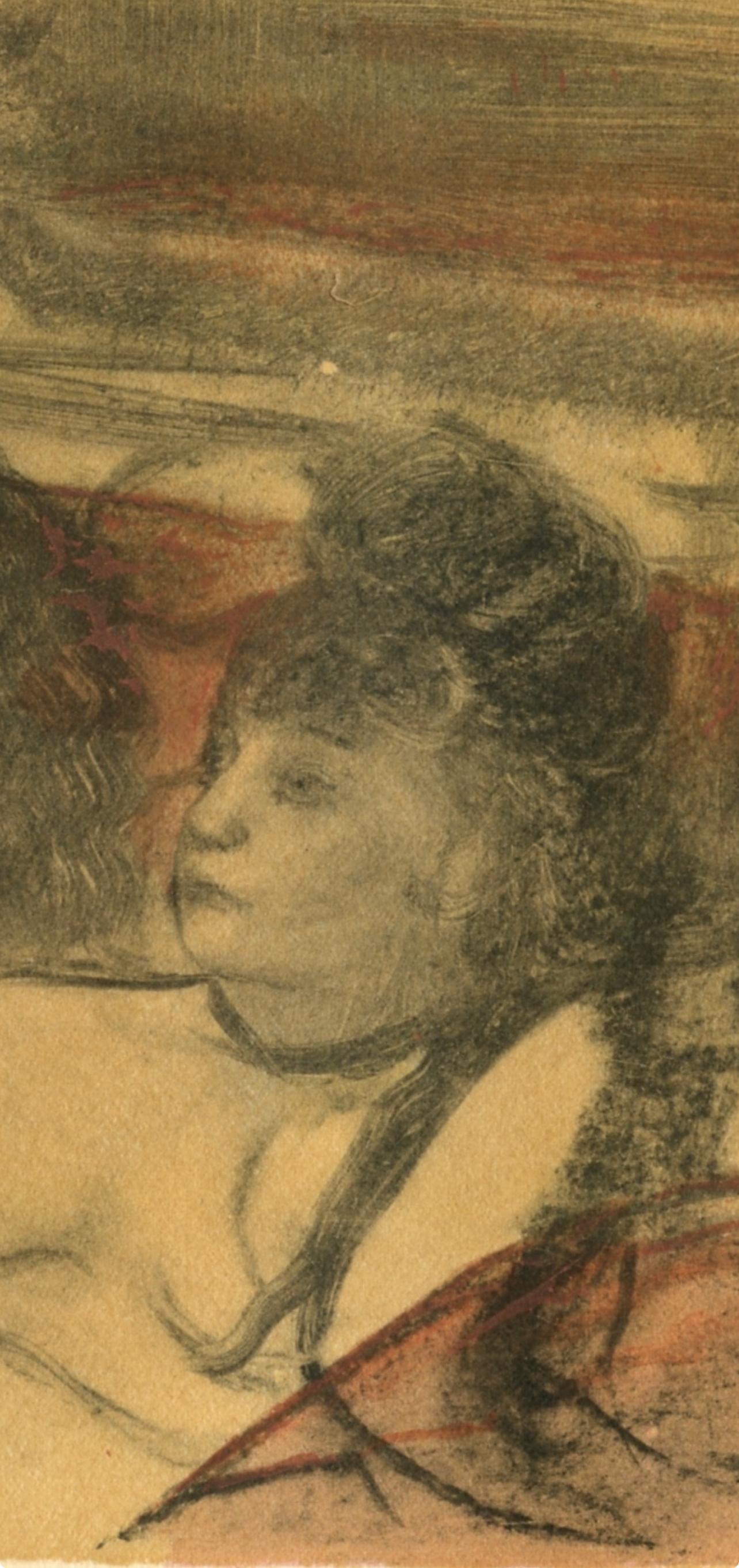 Degas, Au Salon, E. Degas Monotypes (after) - Impressionist Print by Edgar Degas