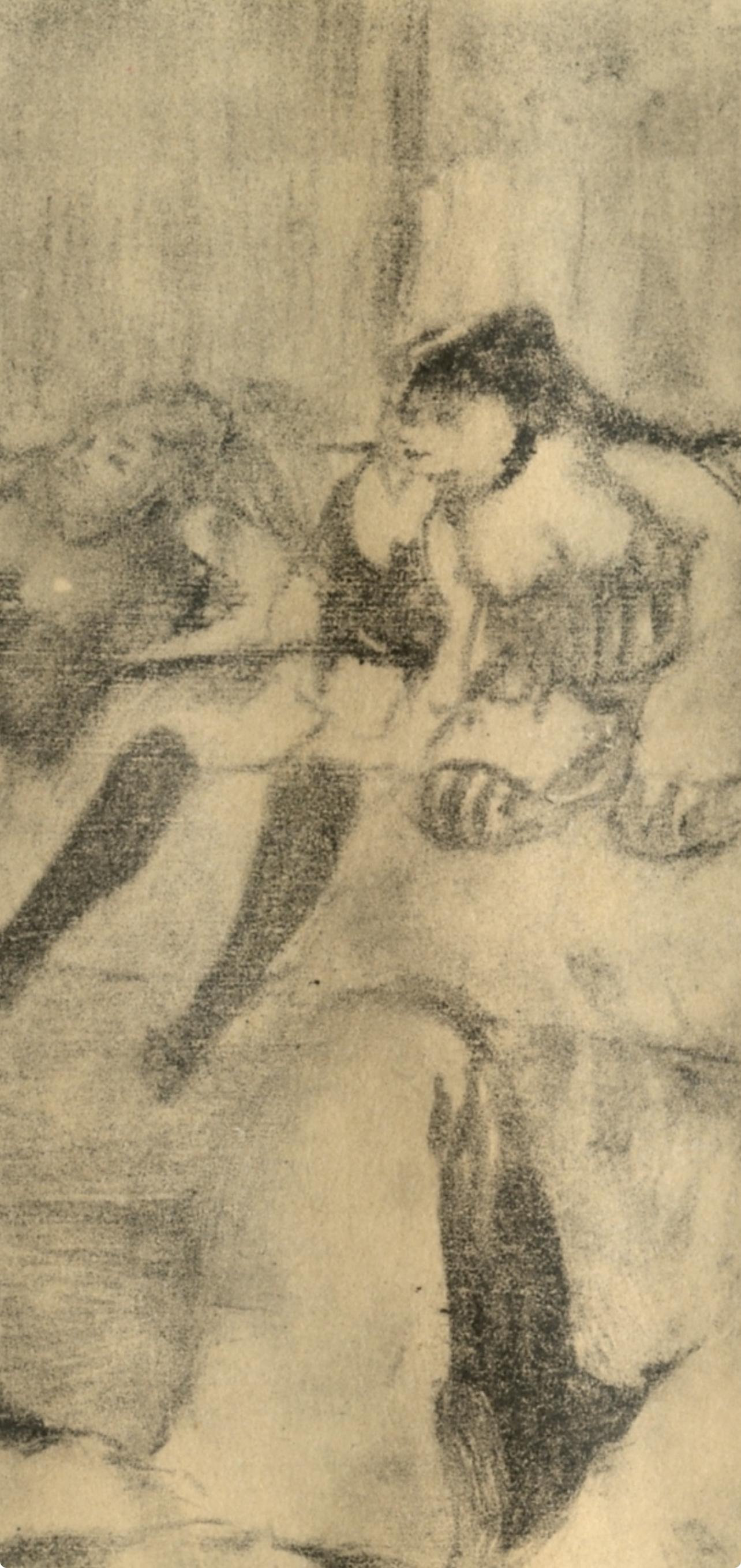 Dega, Au Salon, Monotipi di E. Dega (dopo) - Landscape Print Marrone di Edgar Degas