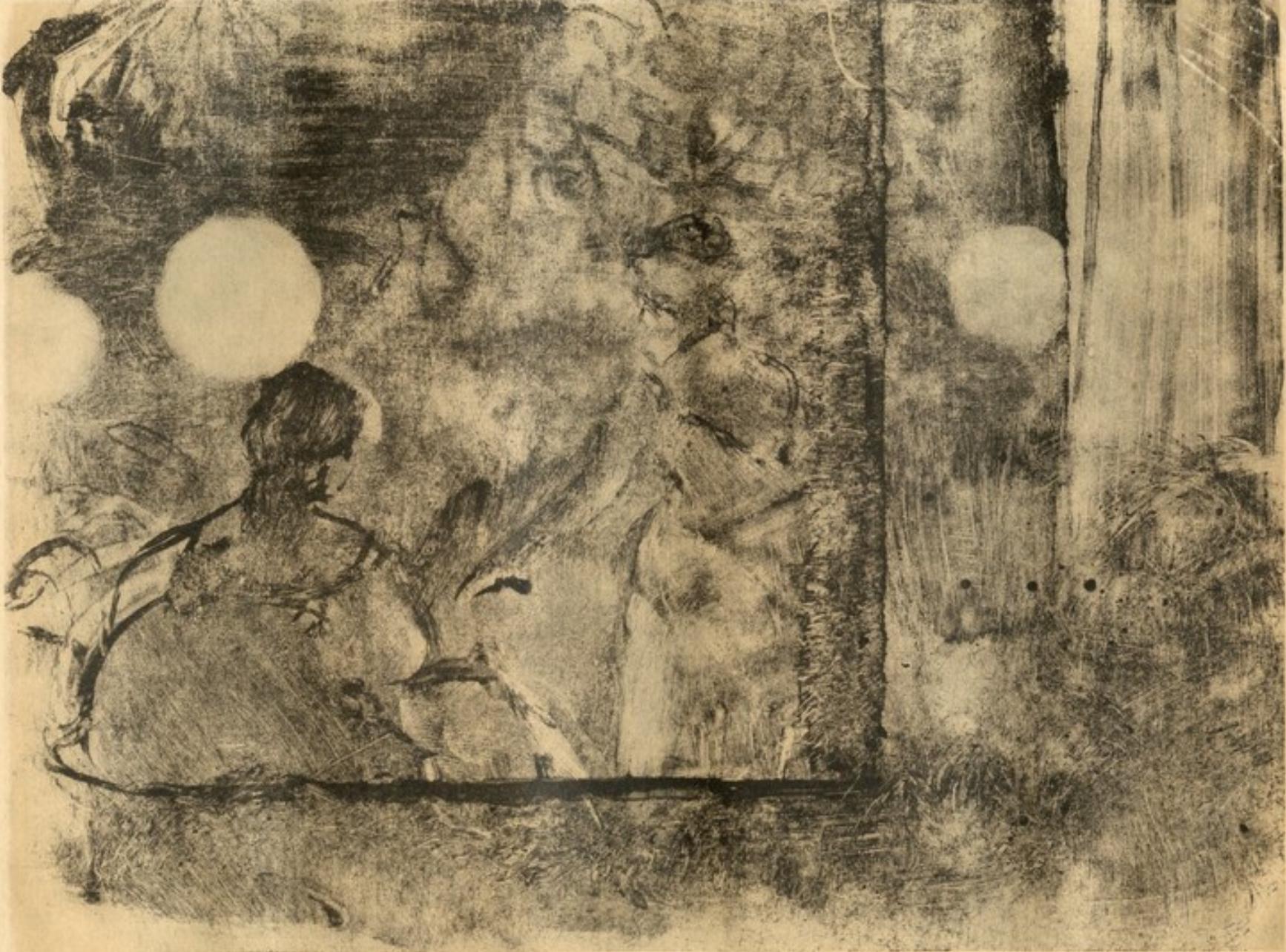 Edgar Degas Interior Print – Degas, Cafe-Concert, Les Monotypes (nach)