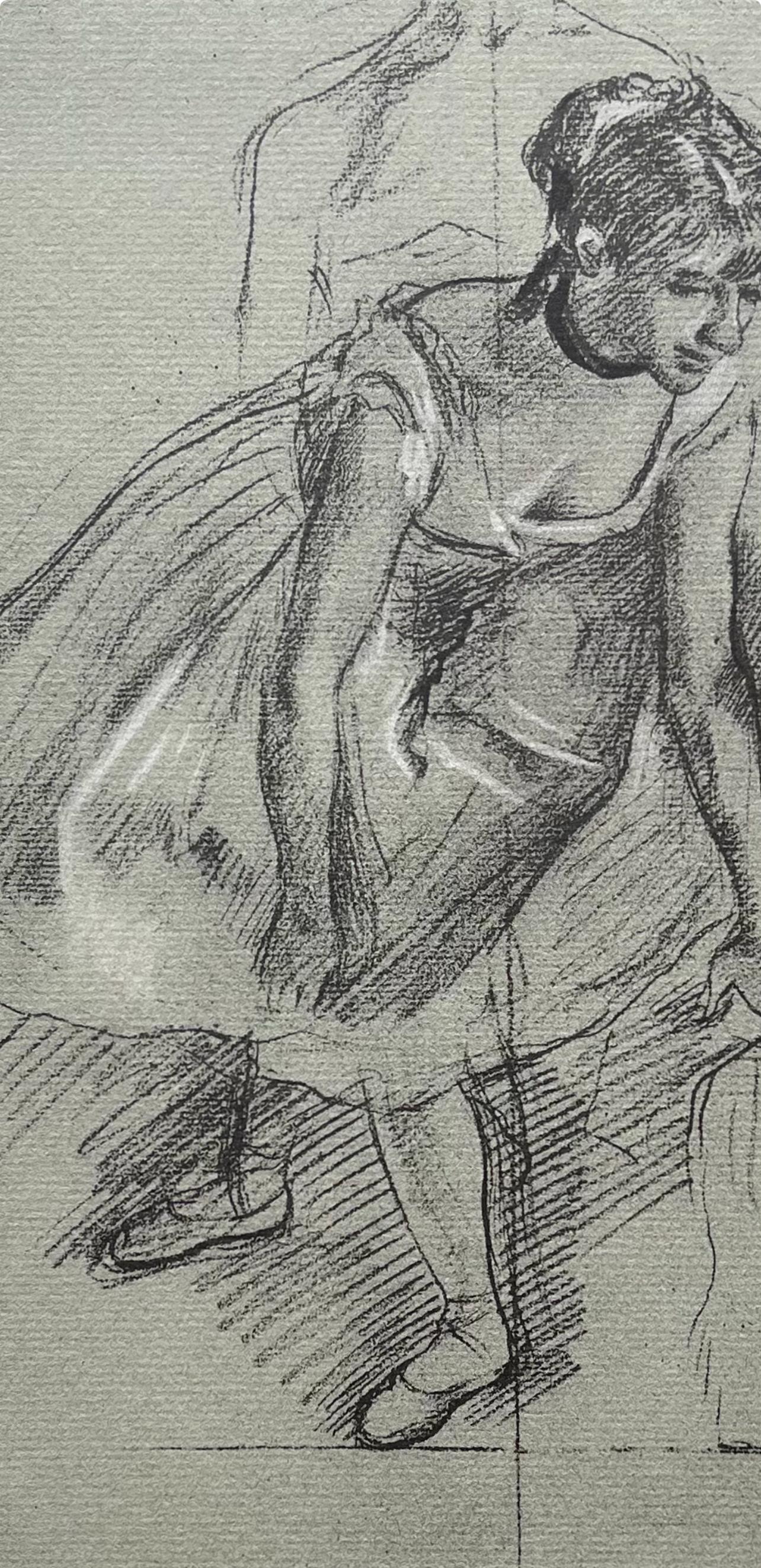 Kupferstich auf Vélin d'Arches-Papier, montiert auf Museumskarton, wie ausgestellt. Unsigniert und nicht nummeriert, wie ausgegeben. Guter Zustand; nie gerahmt oder mattiert. Anmerkungen: Aus dem Folio, Degas Pastels Et Dessins Preproduite Par