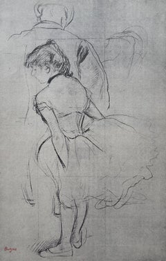 Vintage Degas, Dancer arranging her dress, Ten Ballet Sketches (after)