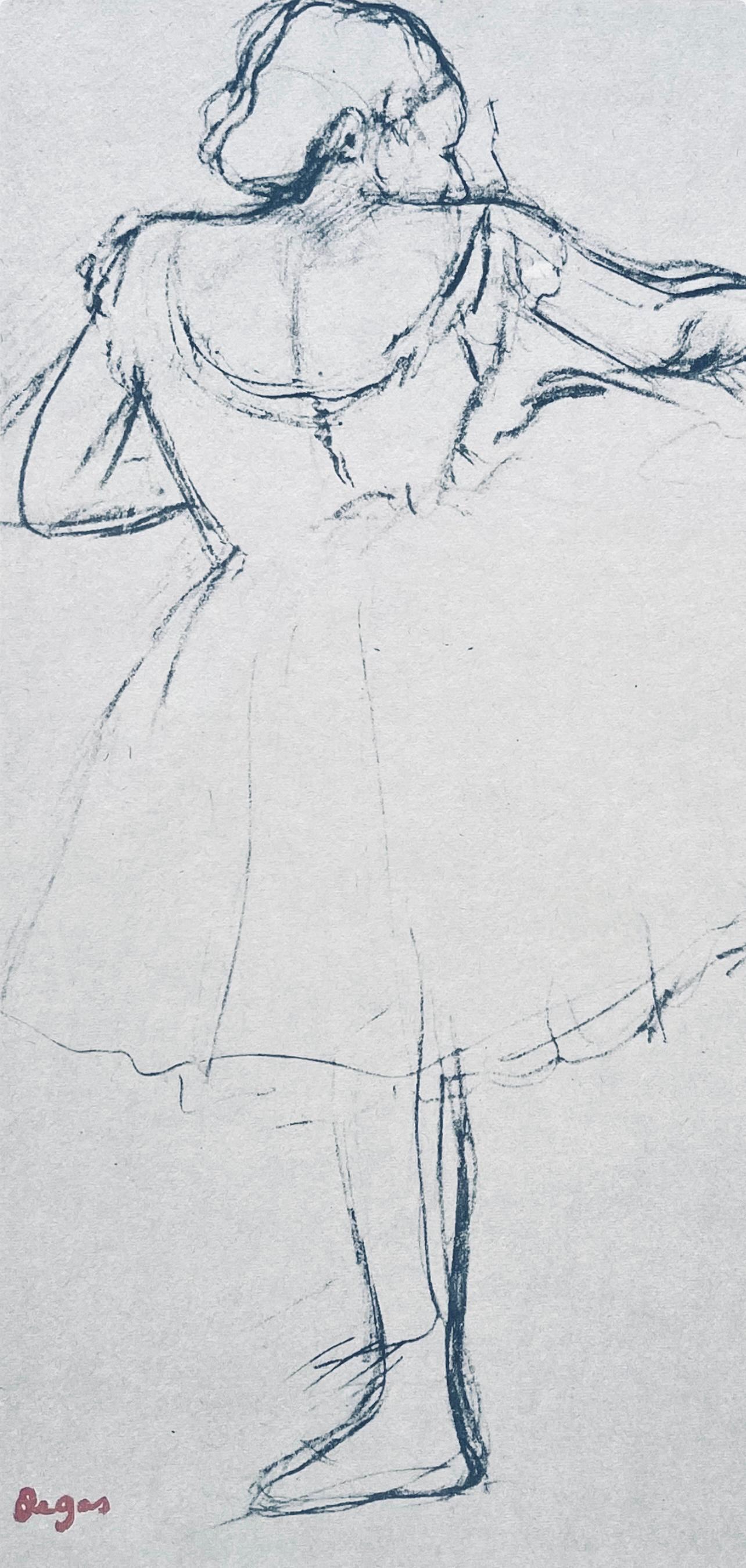 Degas, Dancer at the bar, Ten Ballet Sketches (after) - Print by Edgar Degas