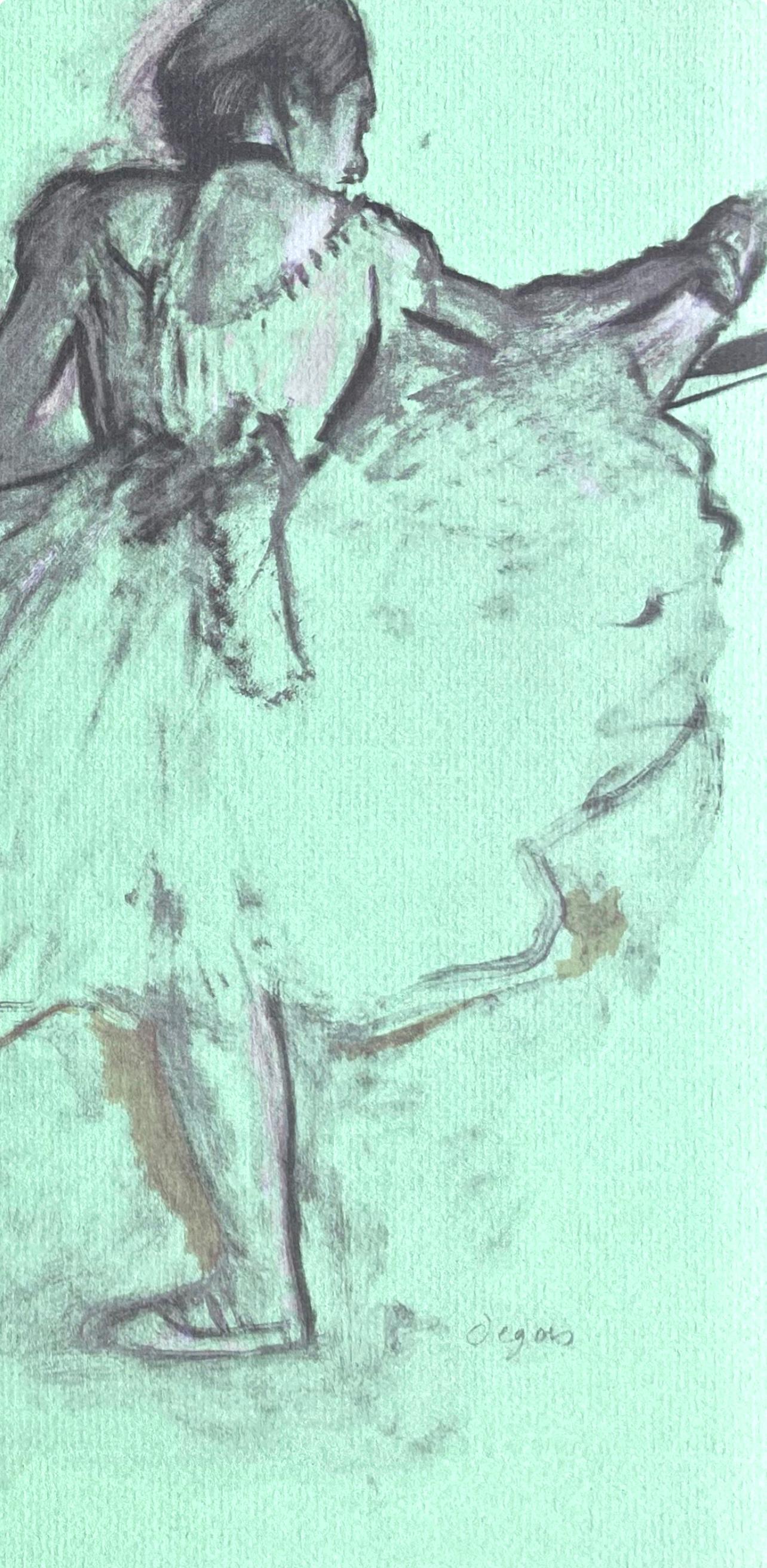 Degas, Dancer at the bar, Ten Ballet Sketches (after) - Print by Edgar Degas