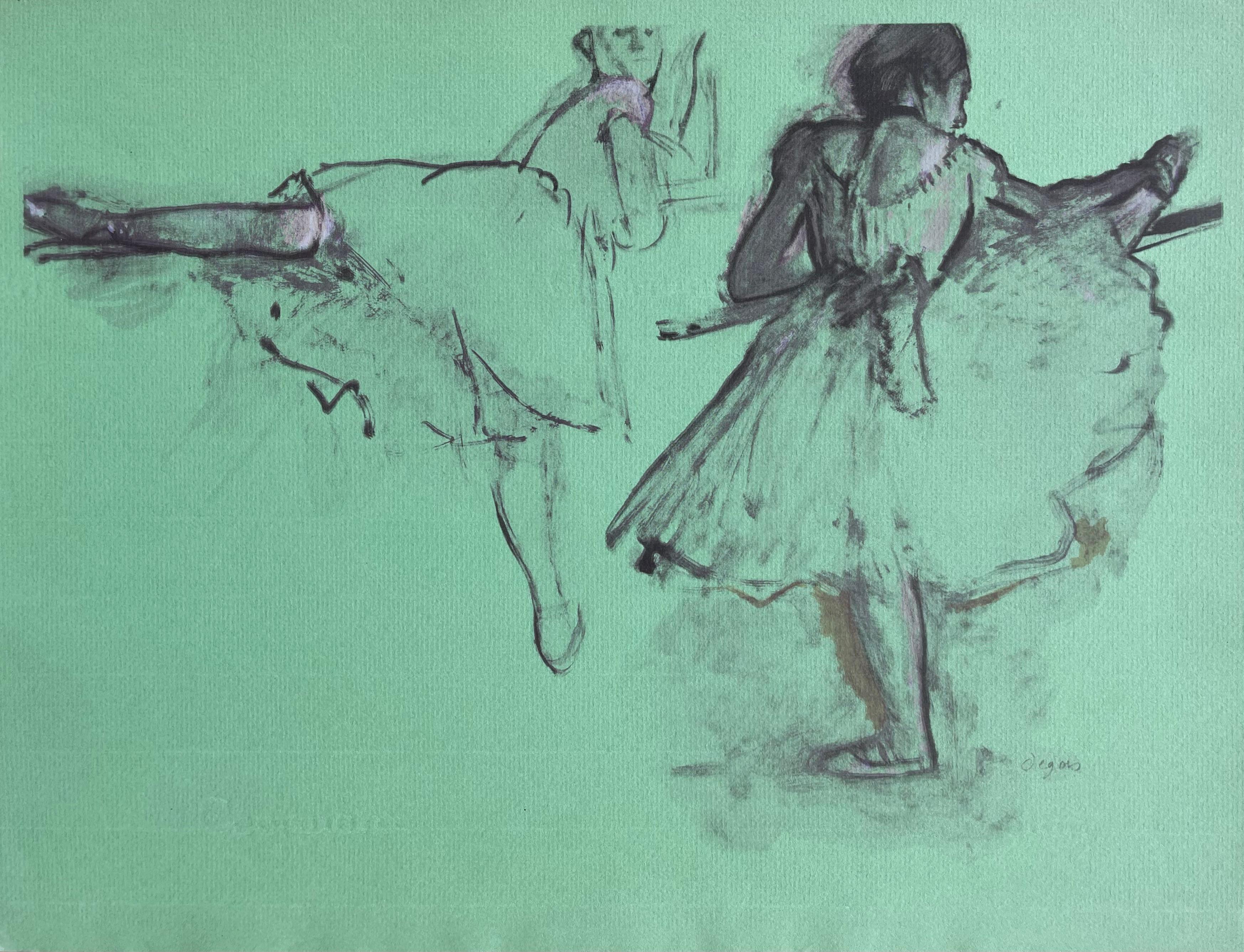 Degas, Dancer at the bar, Ten Ballet Sketches (after) For Sale 3