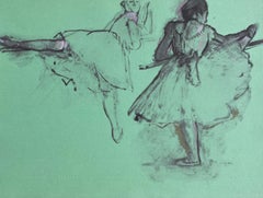 Vintage Degas, Dancer at the bar, Ten Ballet Sketches (after)