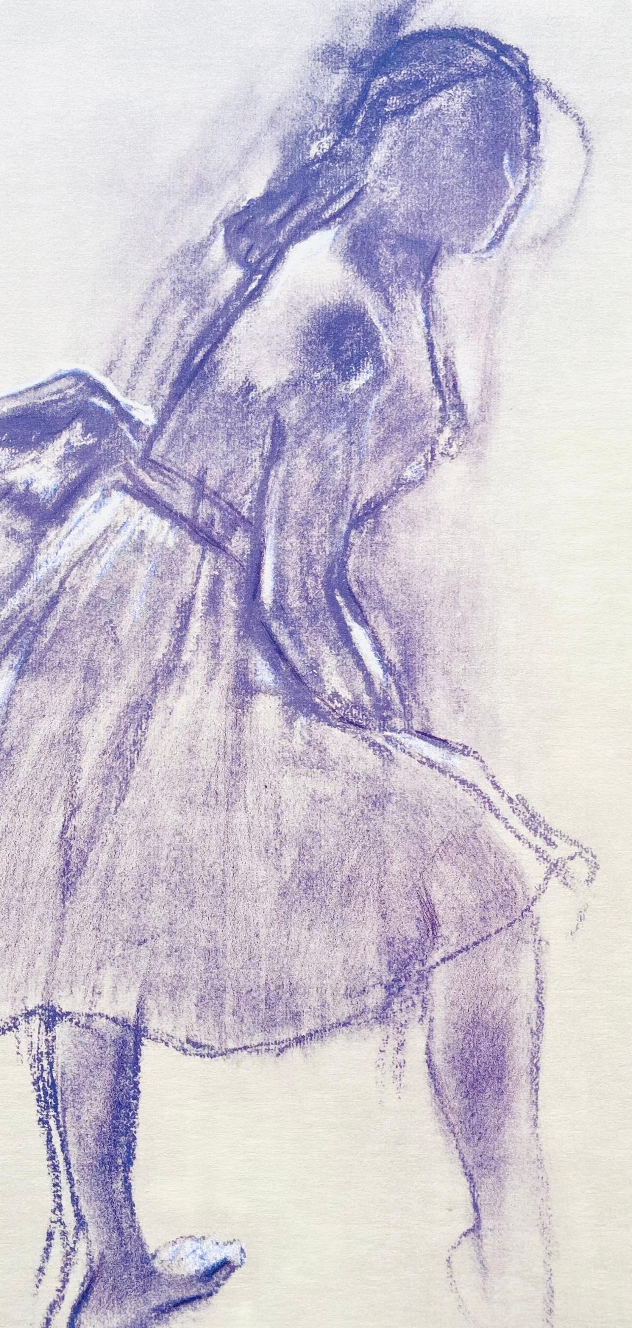 Degas, Dancer standing, in profile, Ten Ballet Sketches (after) - Print by Edgar Degas