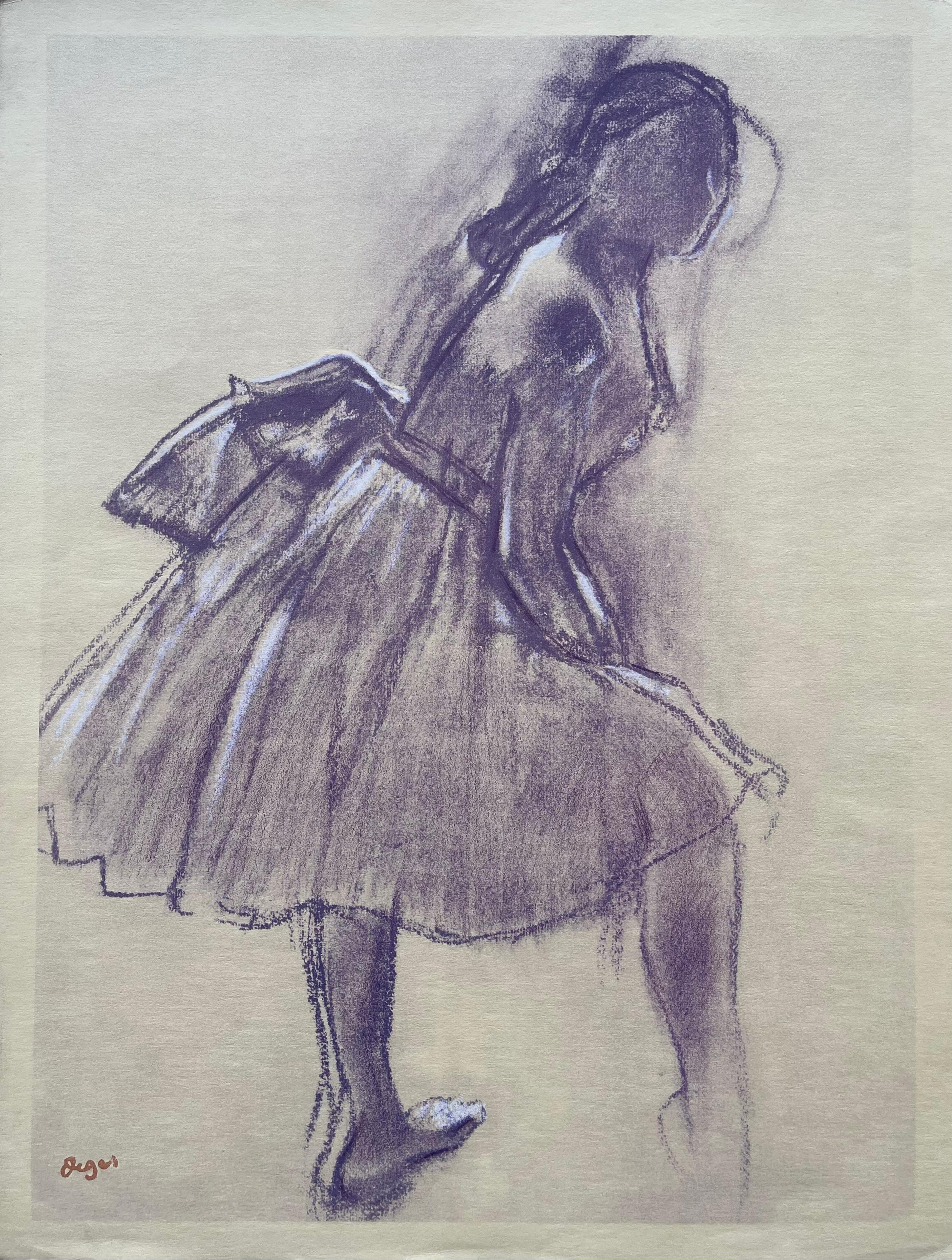 Degas, Tänzerin stehend, im Profil, Zehn Ballettskizzen (nach dem Profil) im Angebot 1
