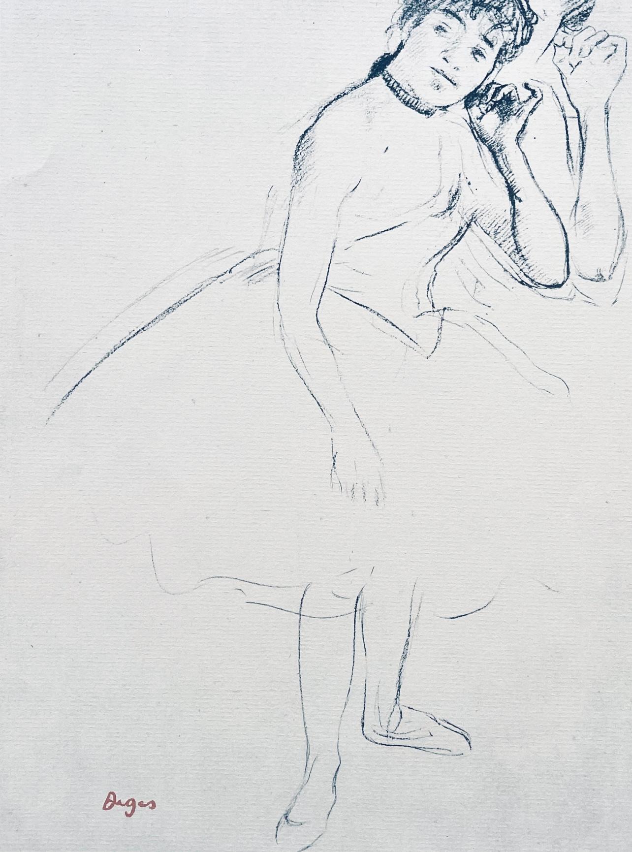 Degas, Bailarina tocándose el pendiente, Diez bocetos de ballet (después)