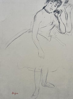 Vintage Degas, Dancer touching her earring, Ten Ballet Sketches (after)