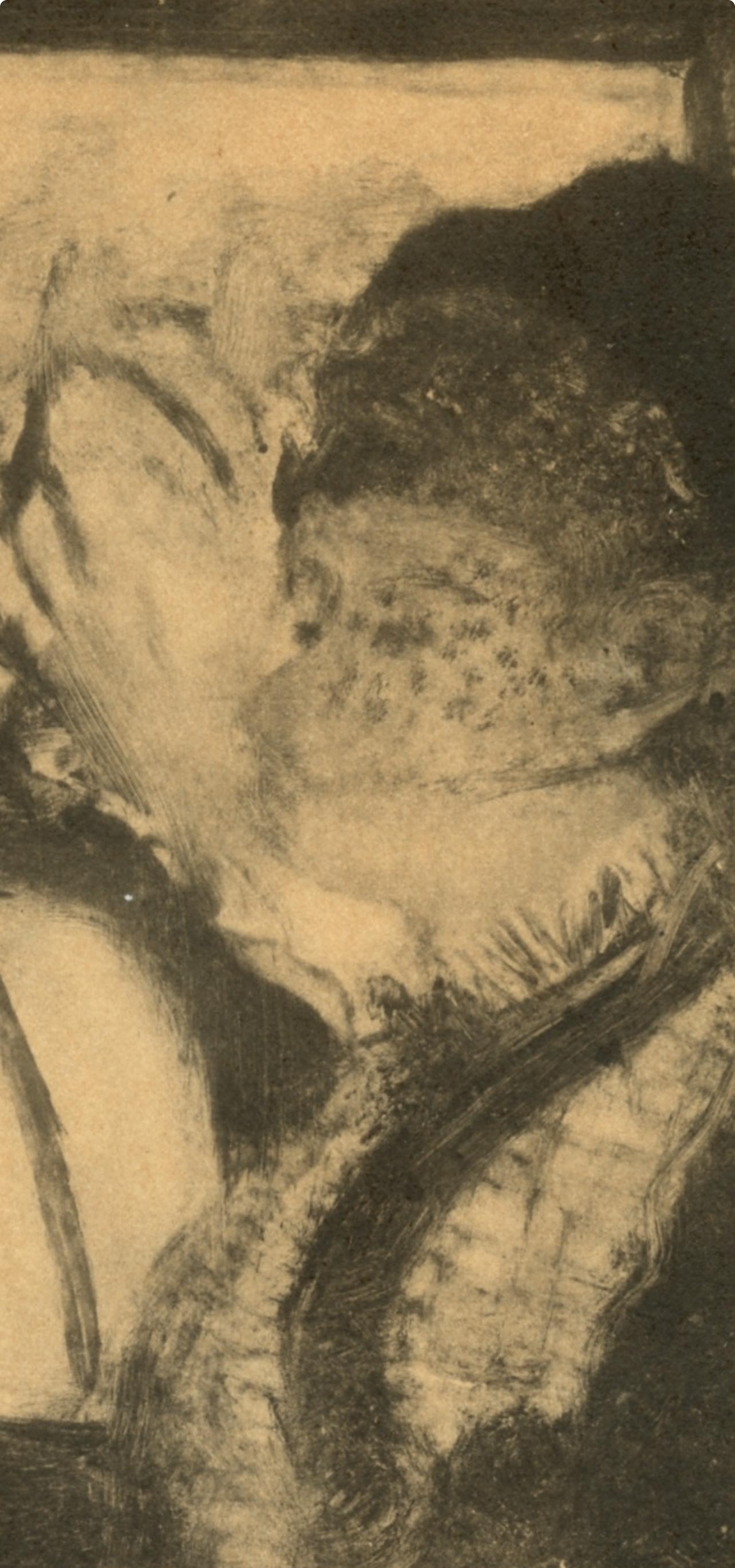 Degas, Dans l'Omnibus, E. Degas Monotypes (after) - Impressionist Print by Edgar Degas