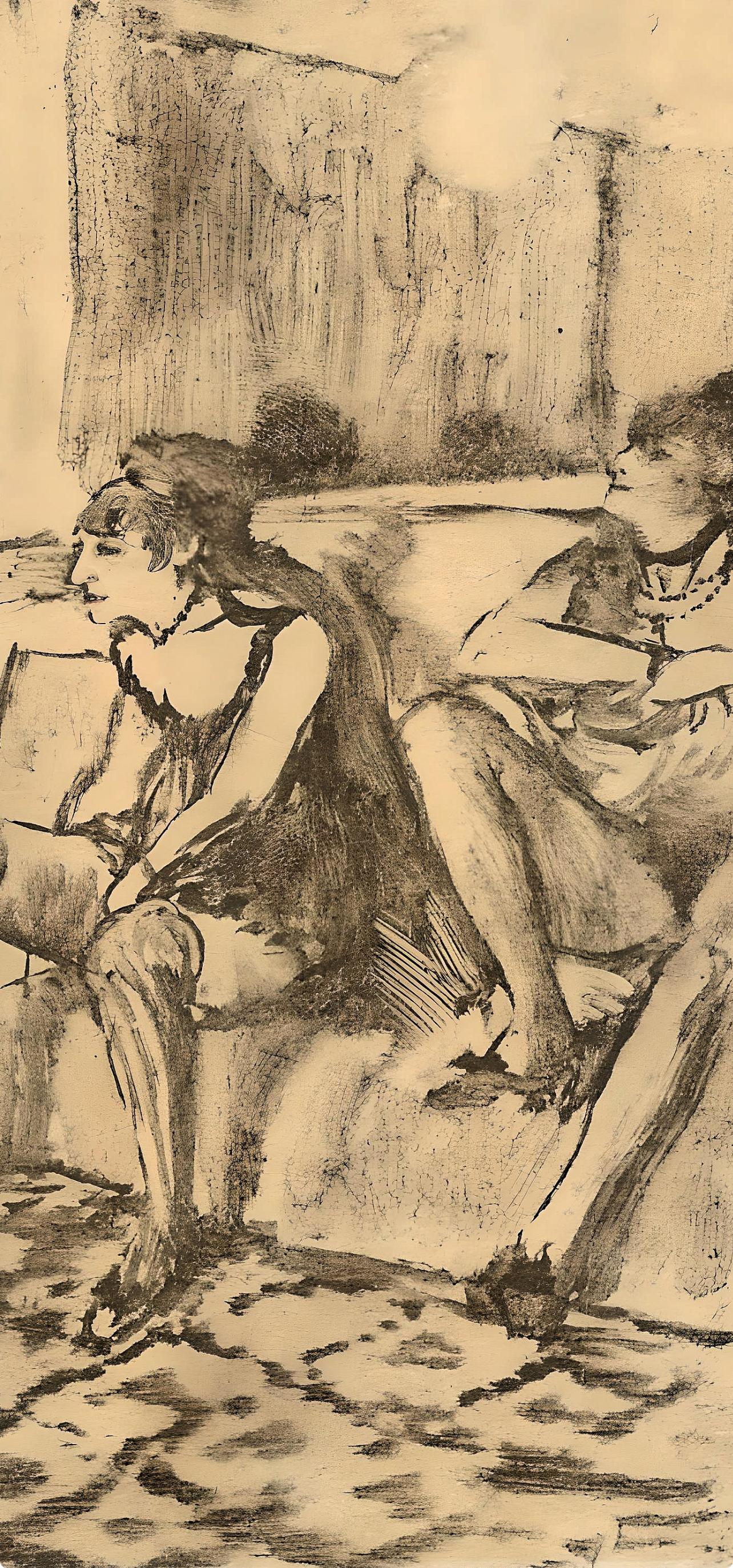 Degas, Deux Femmes, Les Monotypes (nach) – Print von Edgar Degas