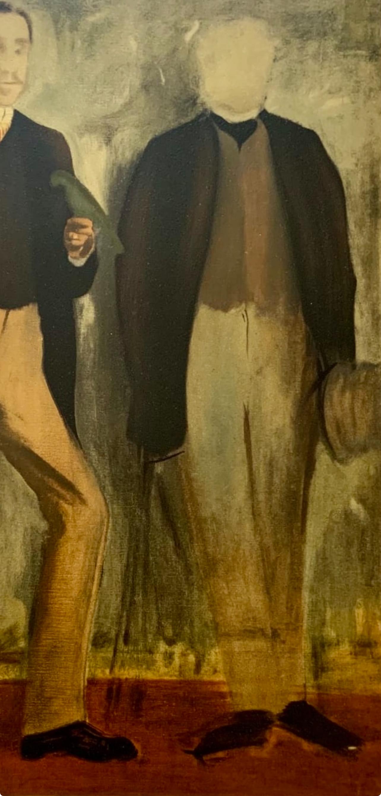 Dega, Deux hommes en pied, Les Réalistes Lyriques (d'après) - Impressionnisme Print par Edgar Degas
