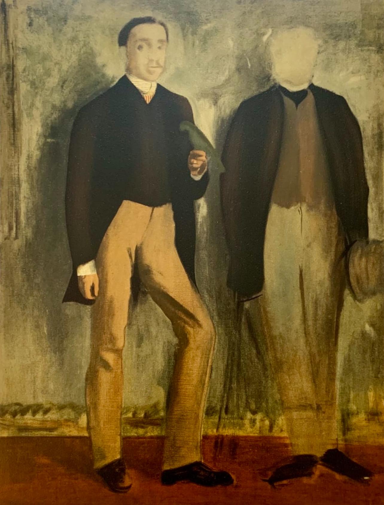Edgar Degas Figurative Print - Degas, Deux hommes en pied, Les Réalistes Lyriques (after)